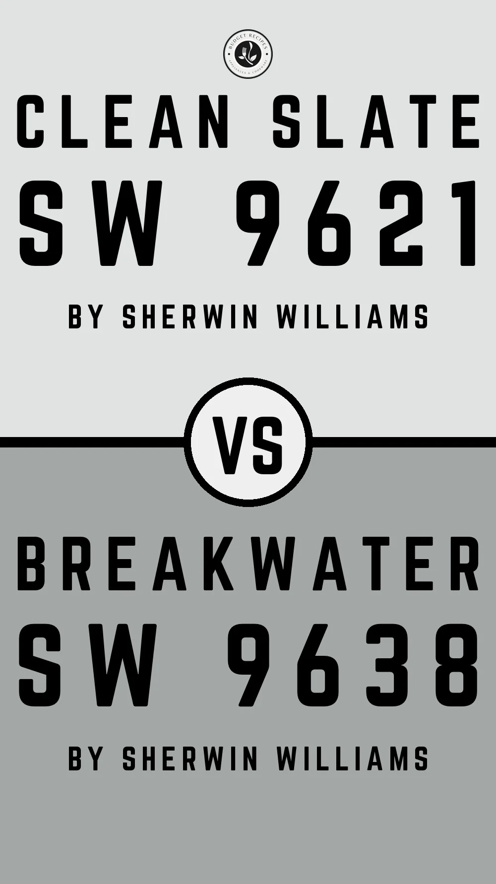 Clean Slate SW 9621 vs Breakwater SW 9638