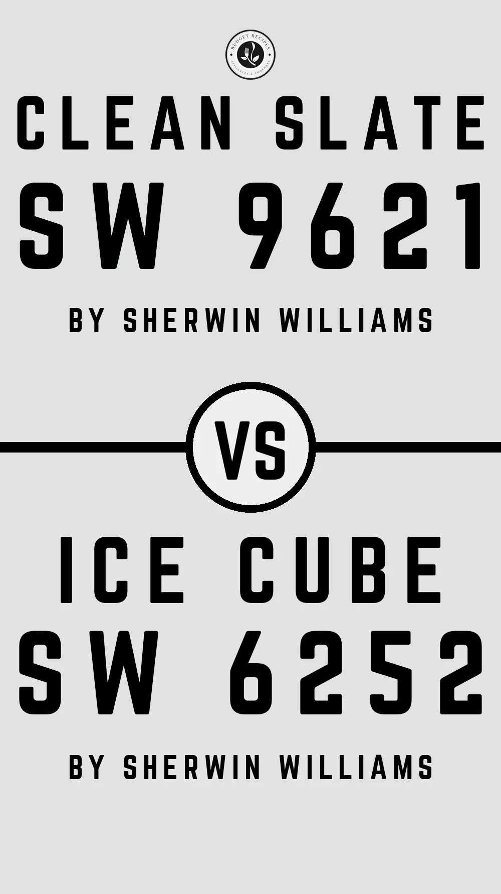 Clean Slate SW 9621 vs Ice Cube SW 6252