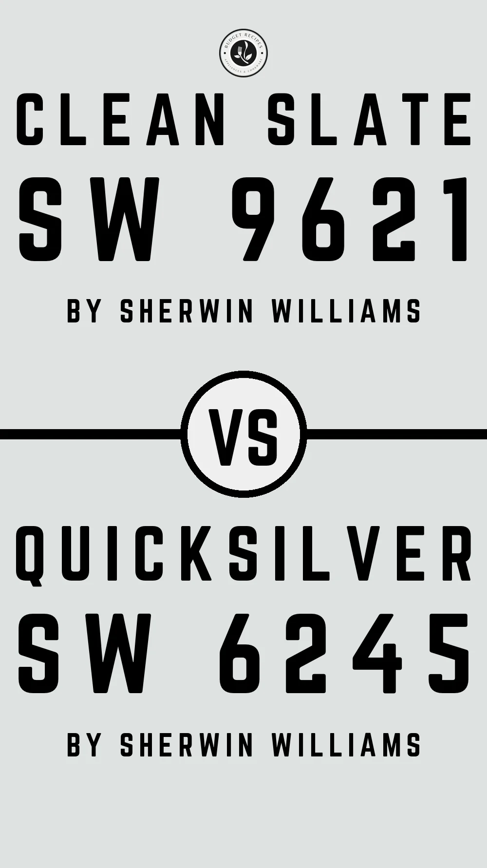 Clean Slate SW 9621 vs Quicksilver SW 6245