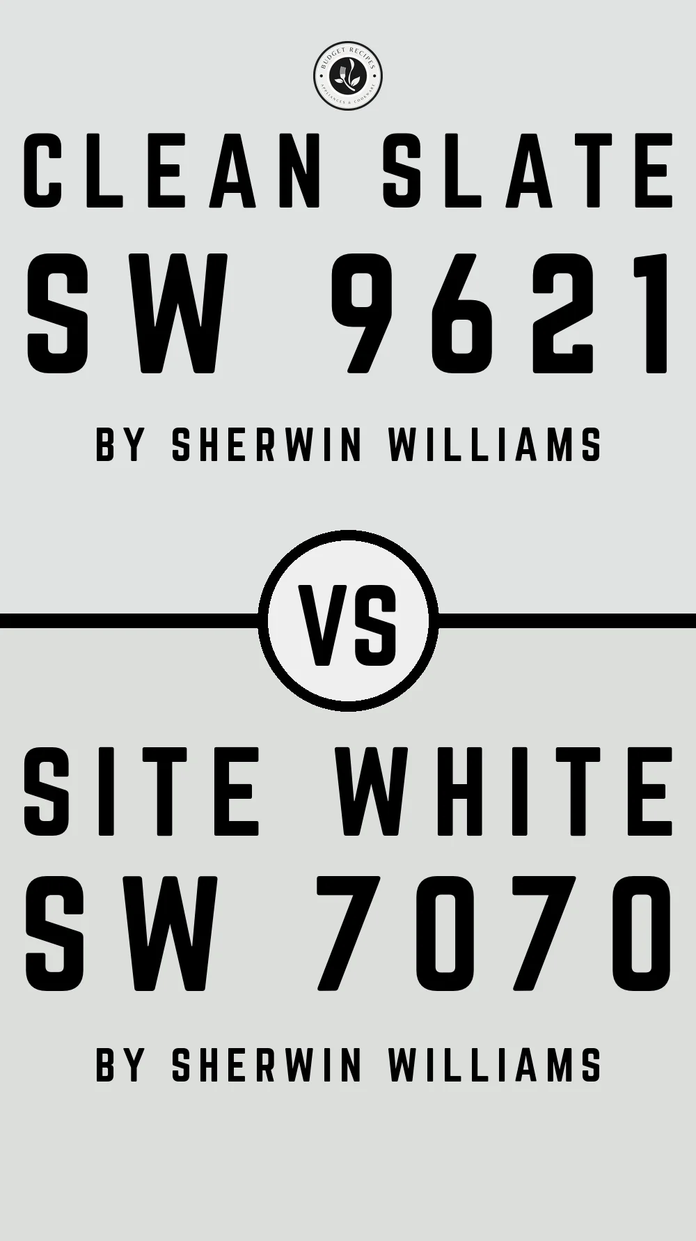 Clean Slate SW 9621 vs Site White SW 7070