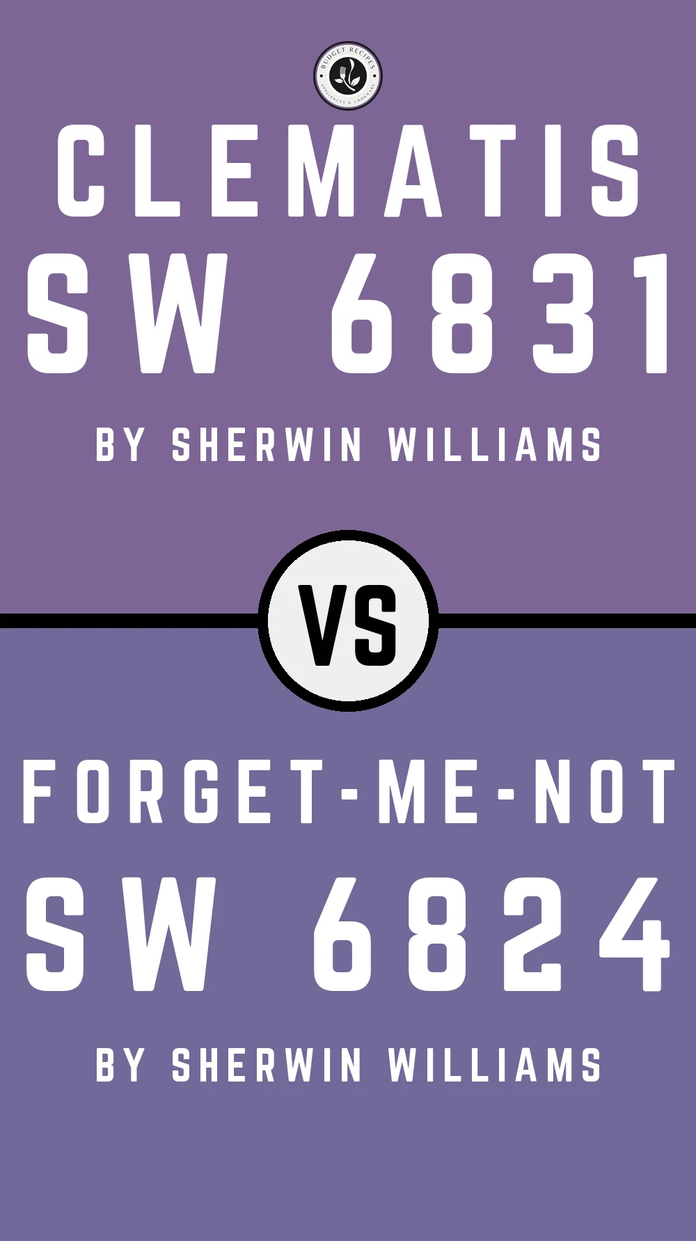 Clematis SW 6831 vs Forget-Me-Not SW 6824