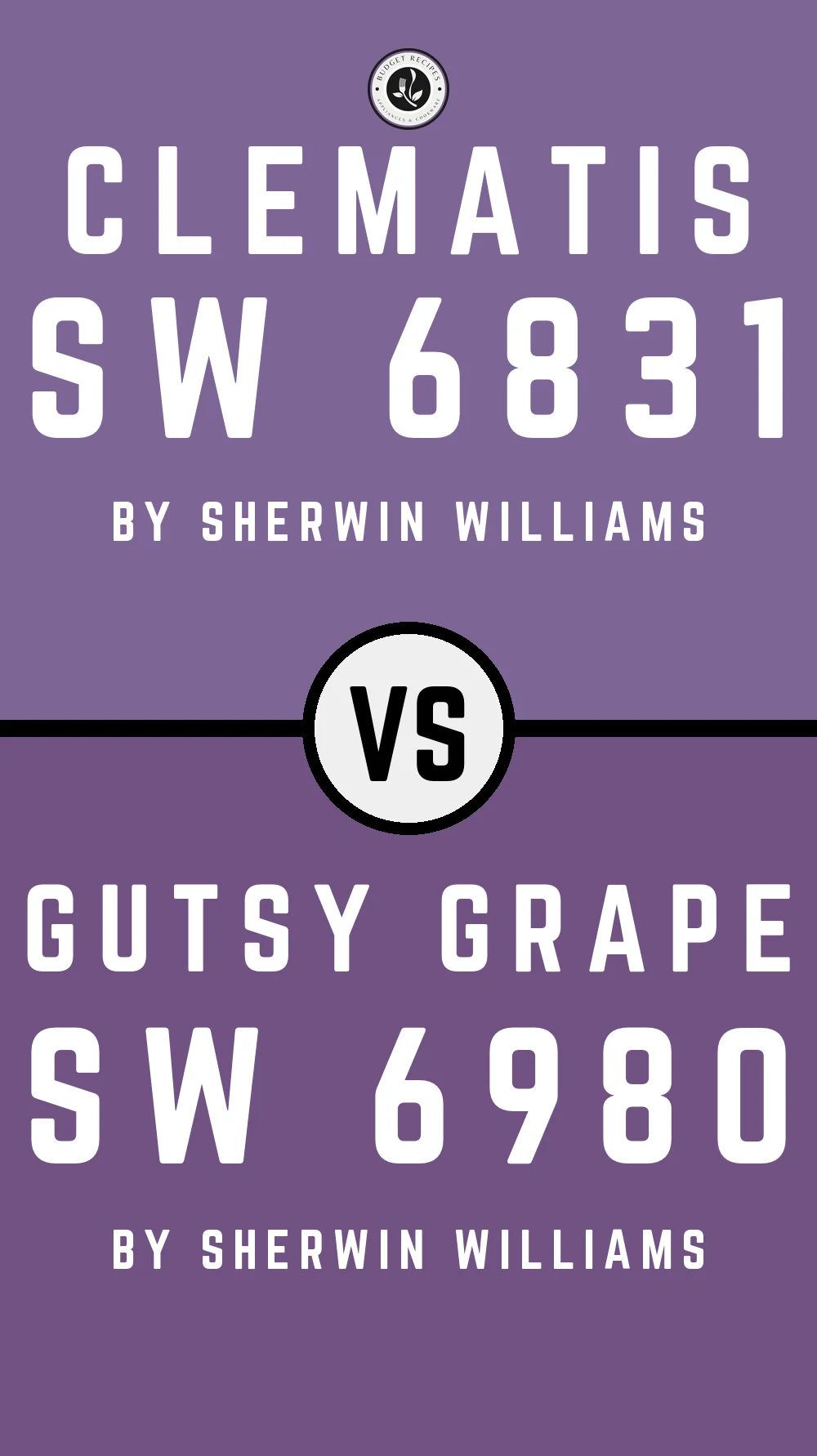 Clematis SW 6831 vs Gutsy Grape SW 6980
