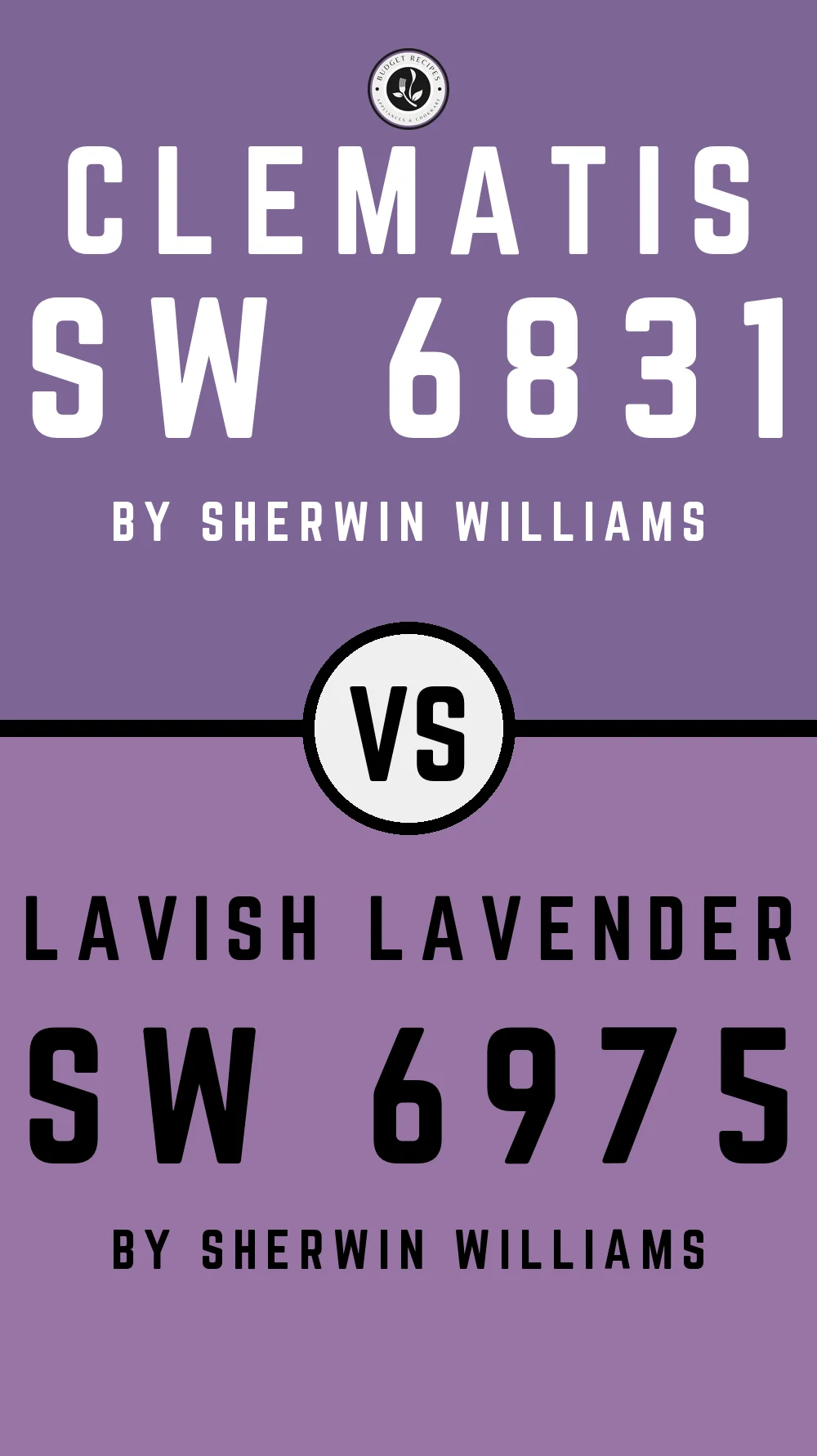 Clematis SW 6831 vs Lavish Lavender SW 6975