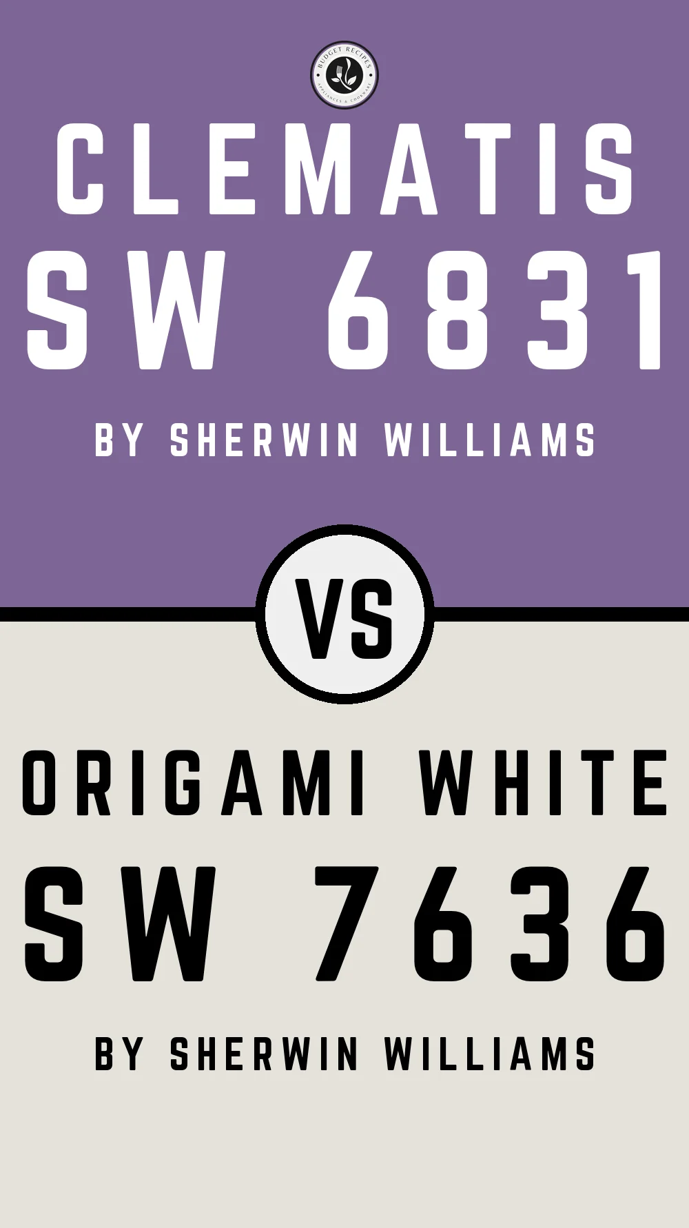 Clematis SW 6831 vs Origami White SW 7636