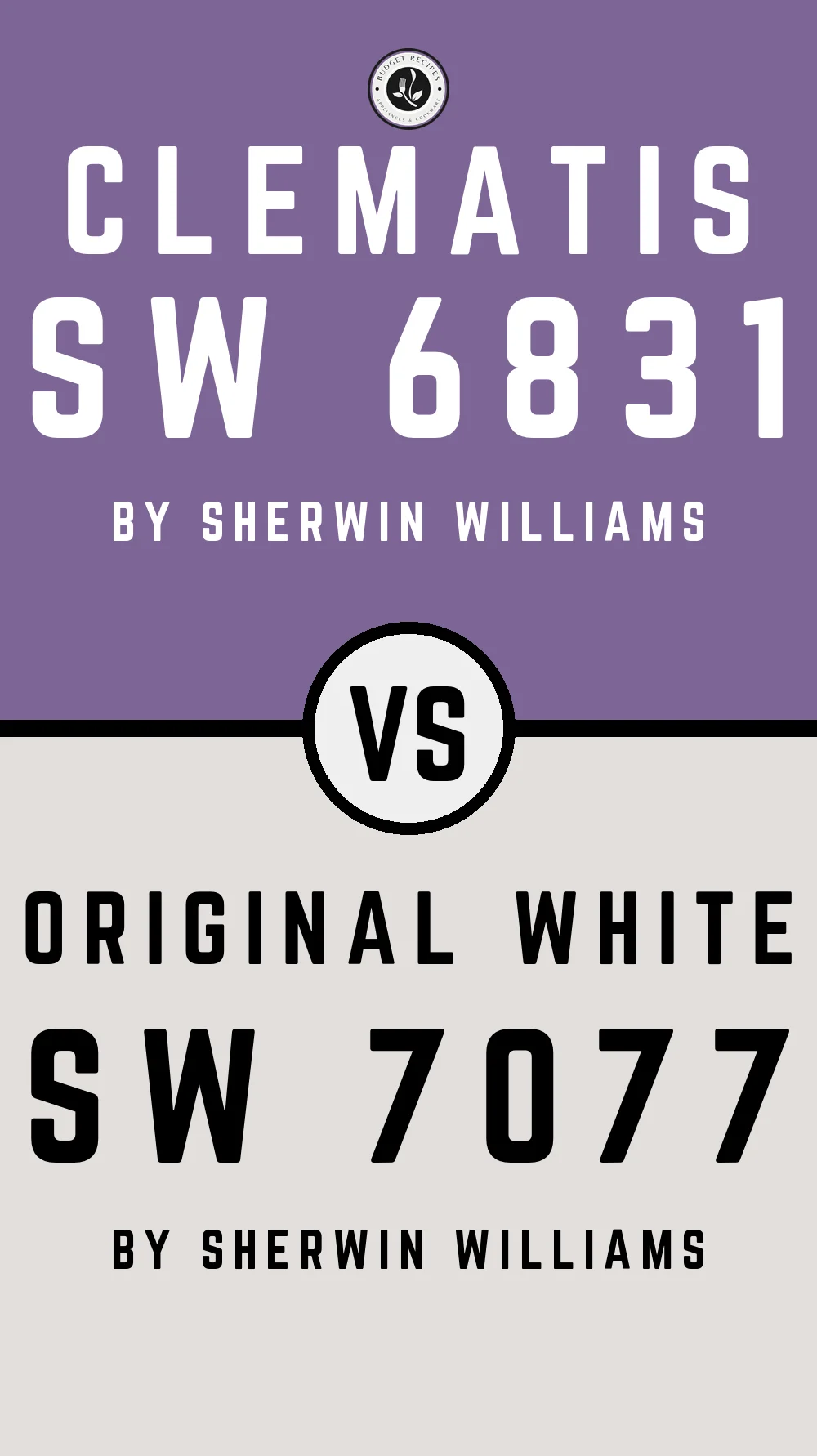 Clematis SW 6831 vs Original White SW 7077