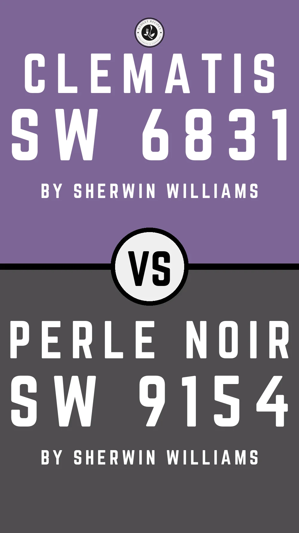 Clematis SW 6831 vs Perle Noir SW 9154
