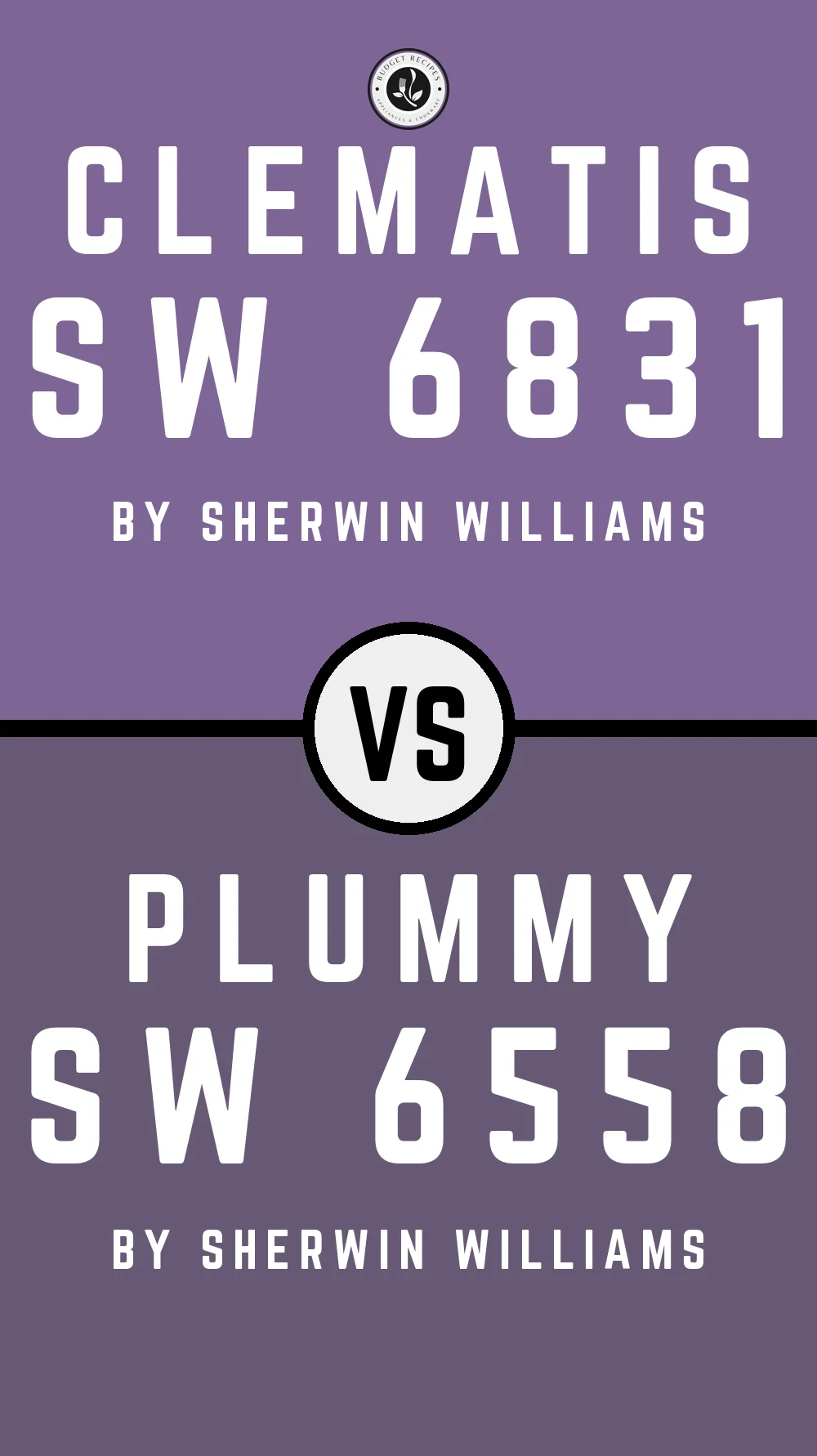 Clematis SW 6831 vs Plummy SW 6558