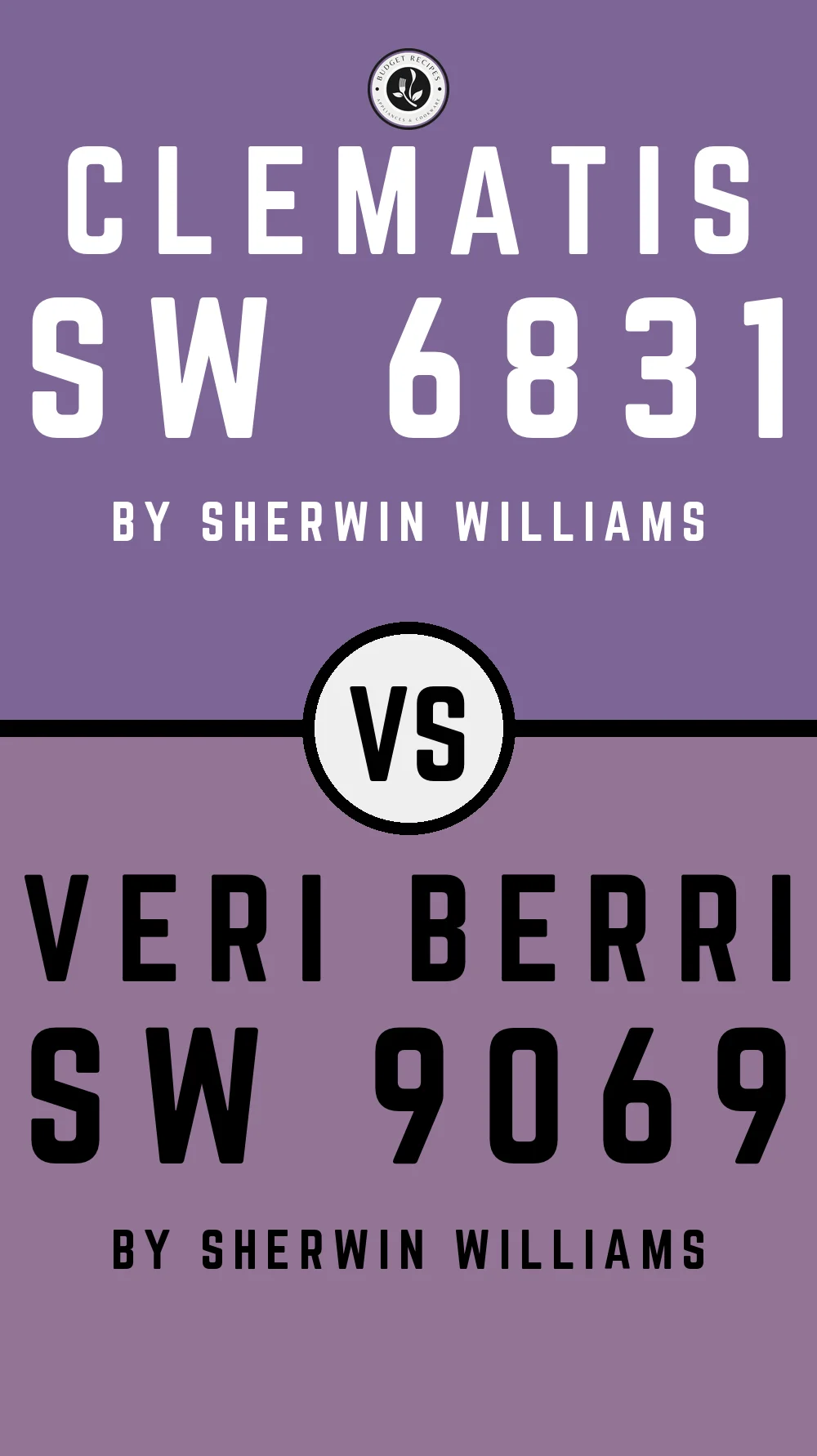 Clematis SW 6831 vs Veri Berri SW 9069