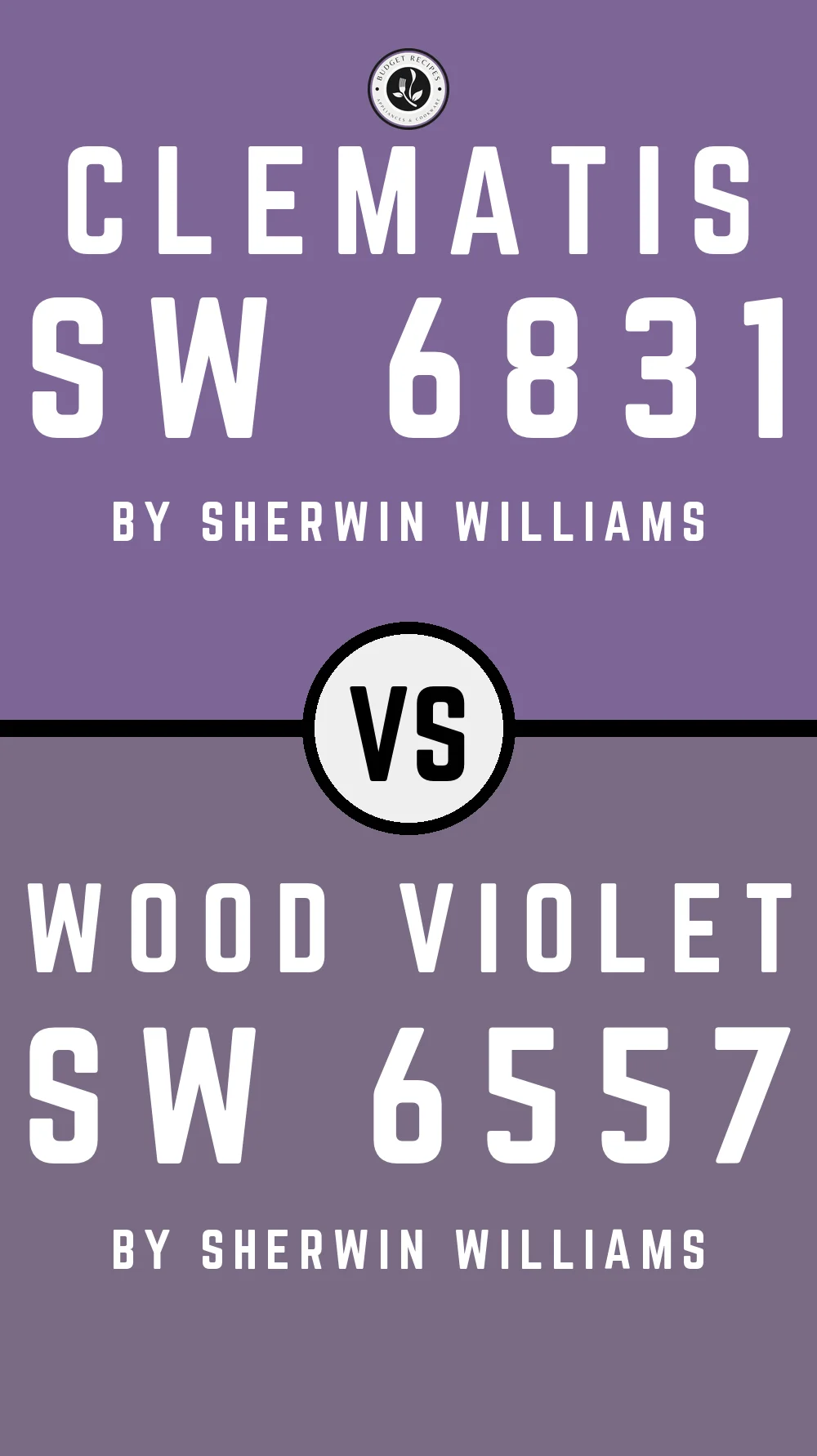 Clematis SW 6831 vs Wood Violet SW 6557