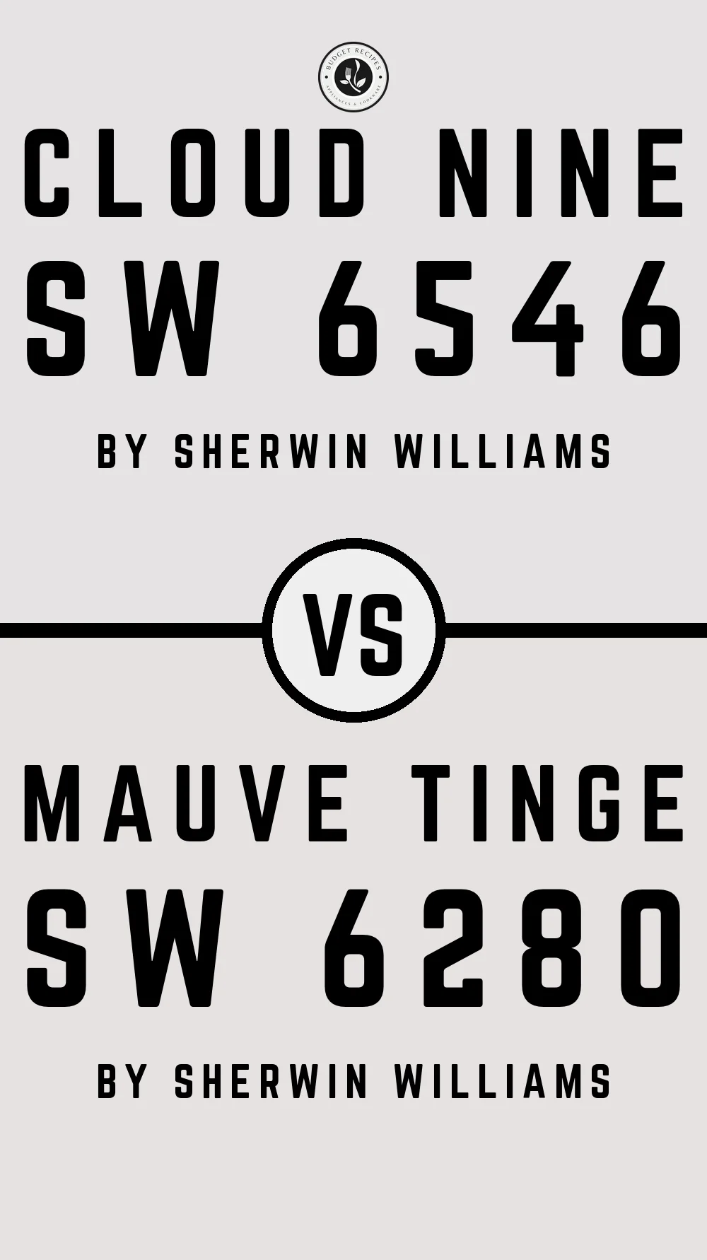 Cloud Nine SW 6546 vs Mauve Tinge SW 6280