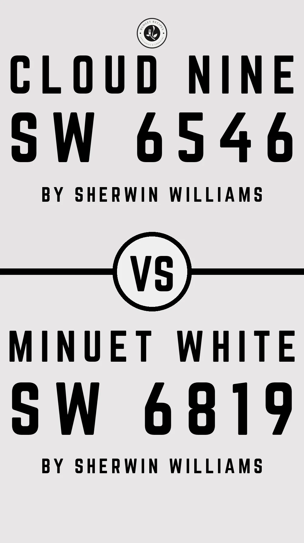 Cloud Nine SW 6546 vs Minuet White SW 6819