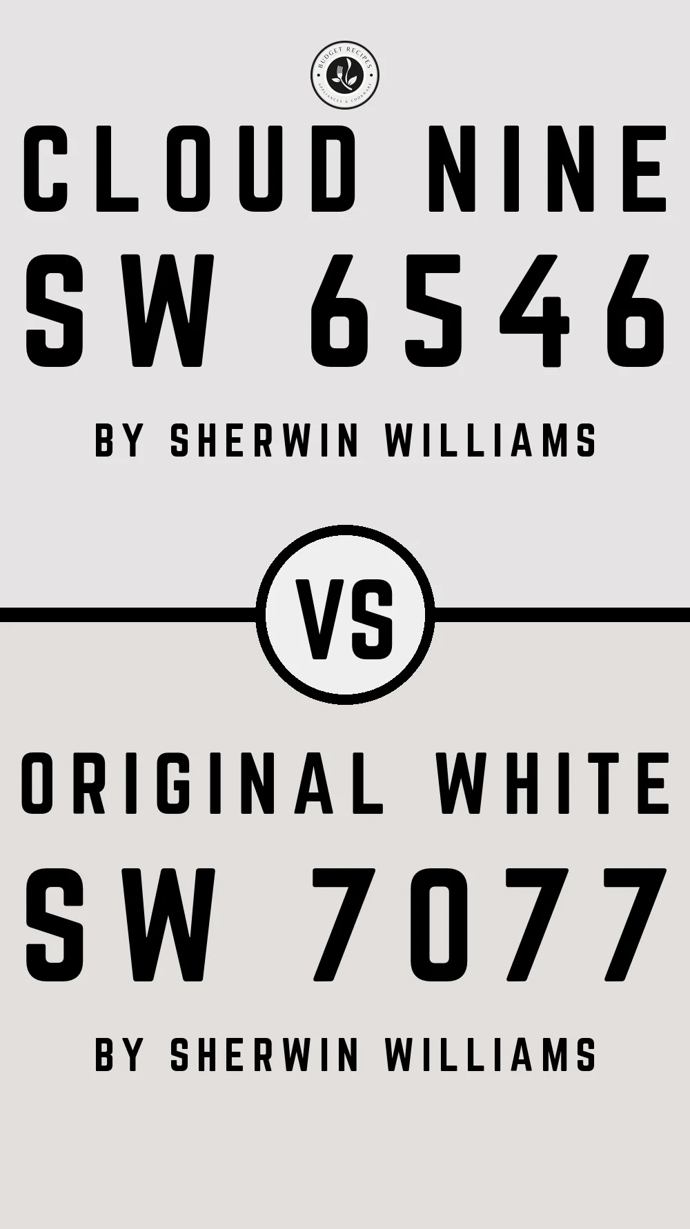 Cloud Nine SW 6546 vs Original White SW 7077
