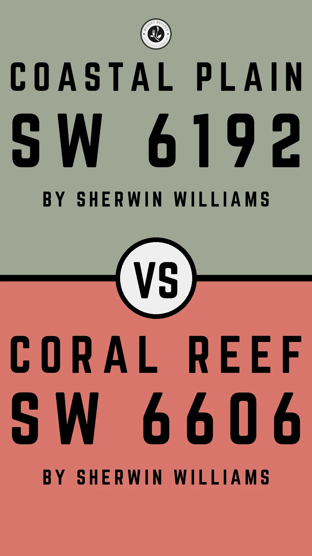 Coastal Plain by Sherwin Williams SW 6192 With Coral Reef SW 6606
