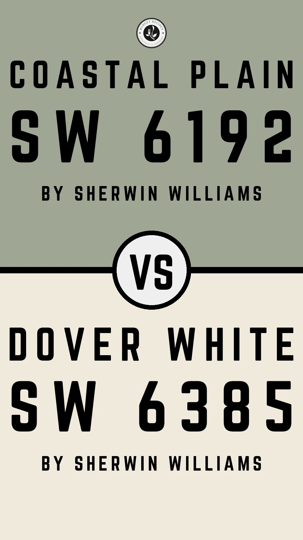 Coastal Plain SW 6192 vs Dover White SW 6385