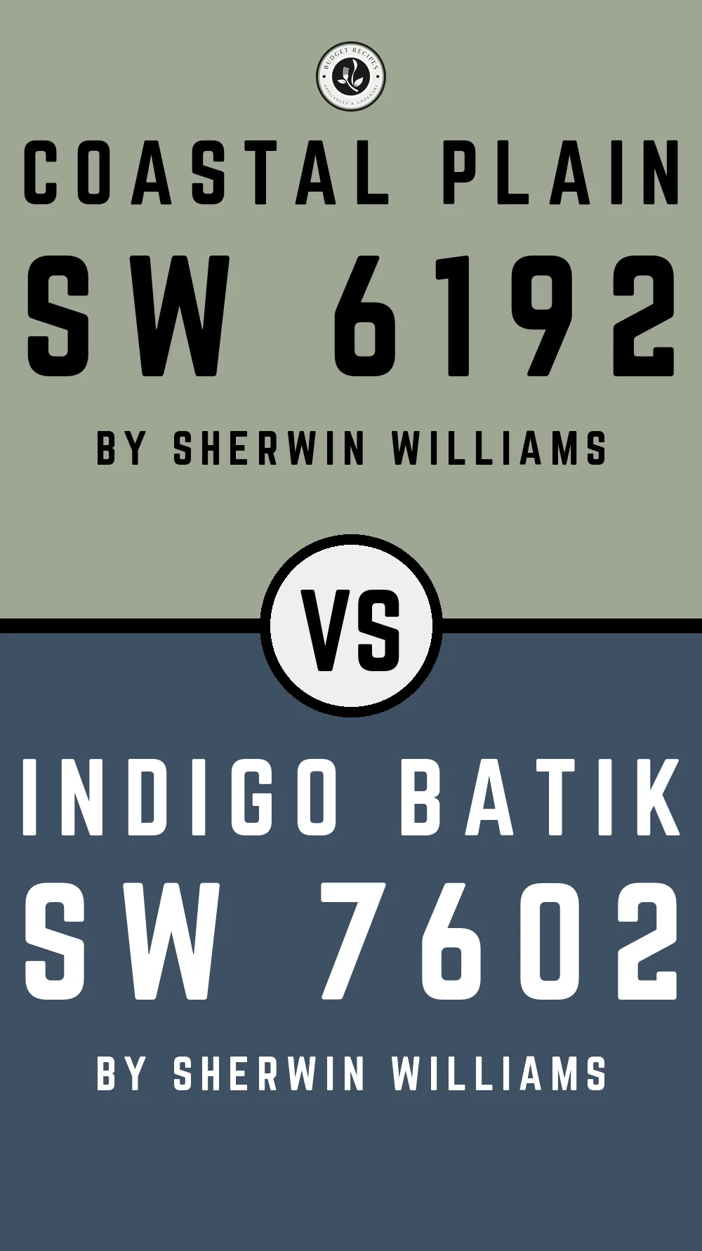 Coastal Plain by Sherwin Williams SW 6192 With Indigo Batik SW 7602