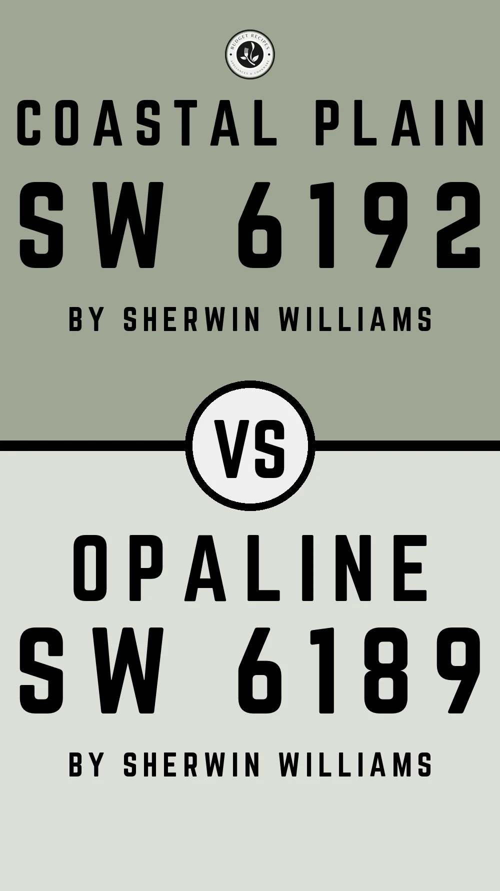 Coastal Plain SW 6192 vs Opaline SW 6189