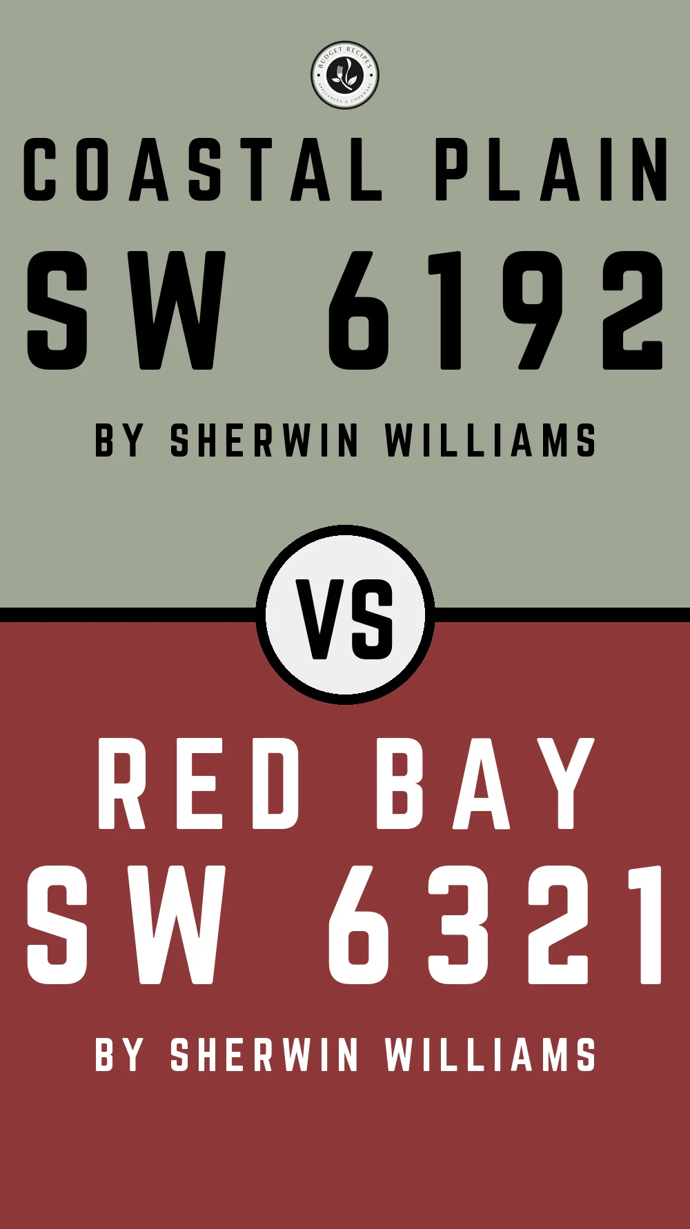 Coastal Plain by Sherwin Williams SW 6192 With Red Bay SW 6321