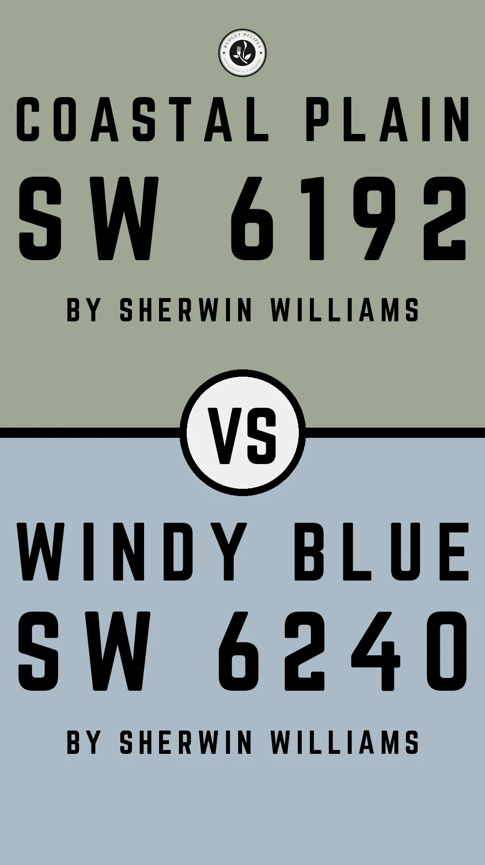 Coastal Plain by Sherwin Williams SW 6192 vs Windy Blue SW 6240