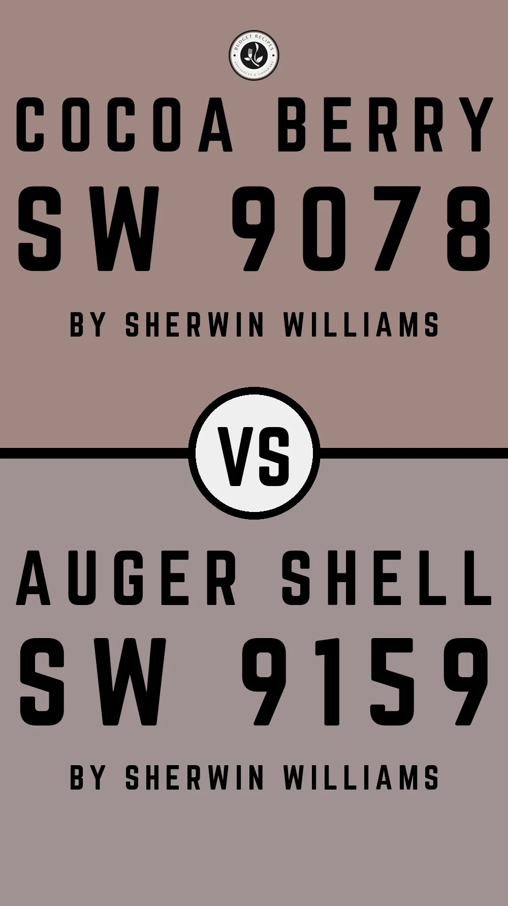 Cocoa Berry SW 9078 vs Auger Shell SW 9159