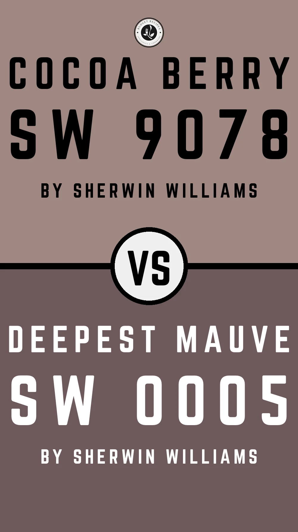 Cocoa Berry SW 9078 vs Deepest Mauve SW 0005
