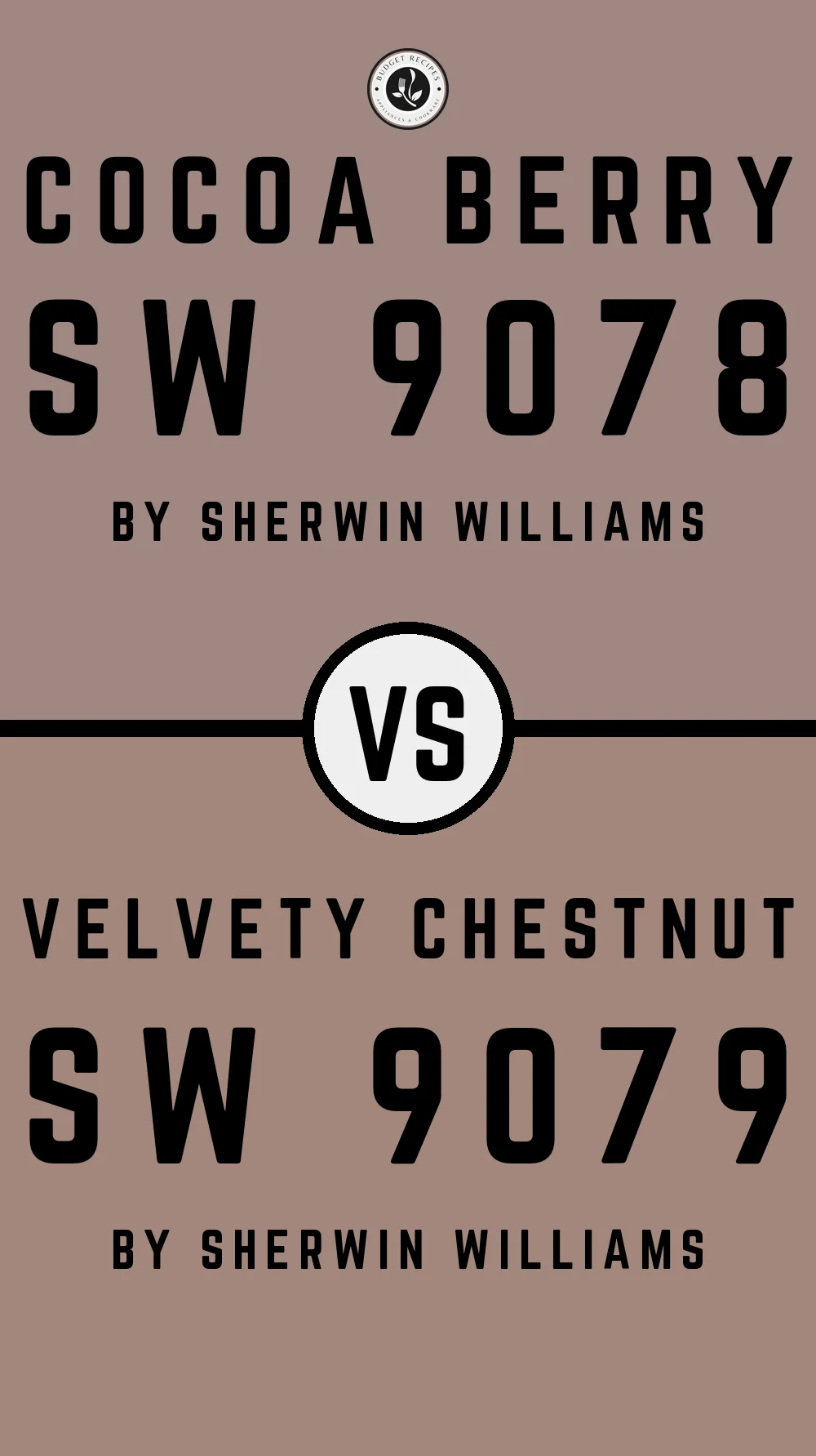Cocoa Berry SW 9078 vs Velvety Chestnut SW 9079