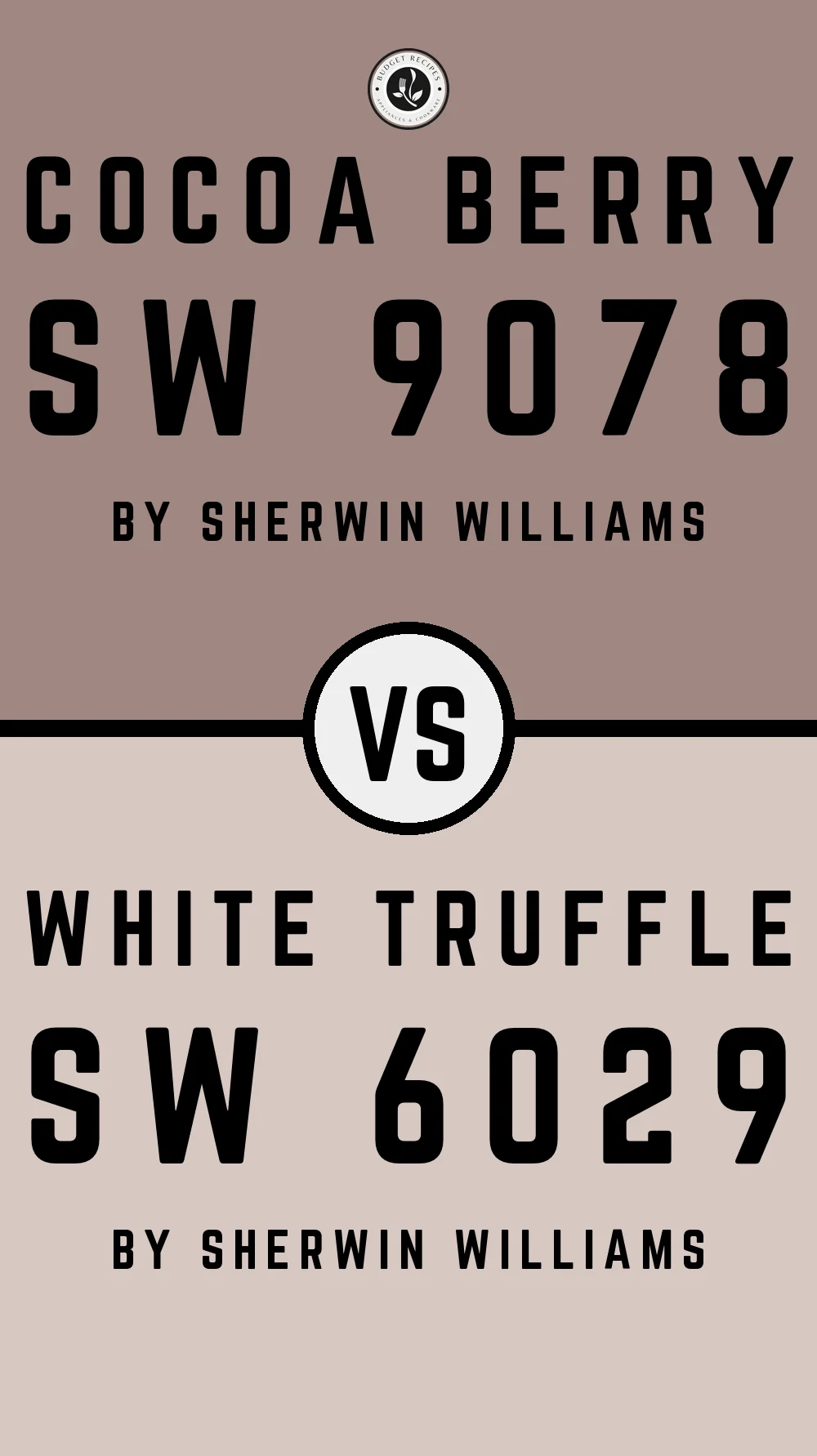 Cocoa Berry SW 9078 vs White Truffle SW 6029