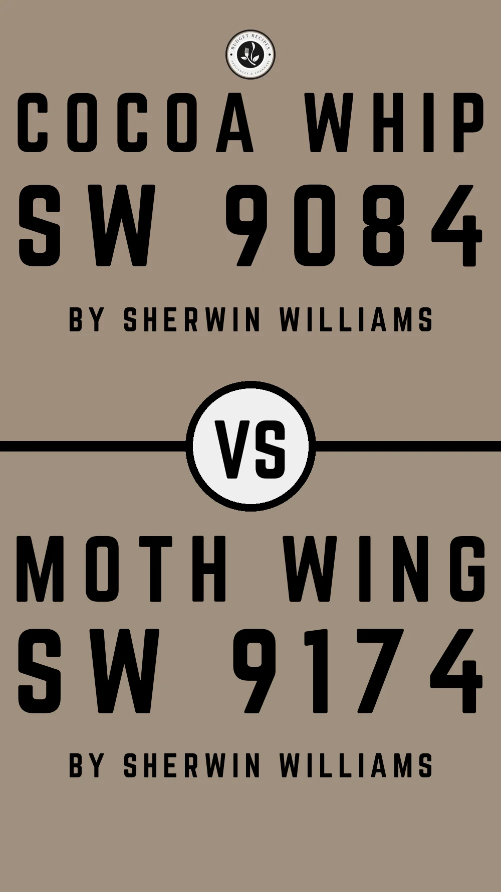Cocoa Whip SW 9084 vs Moth Wing SW 9174