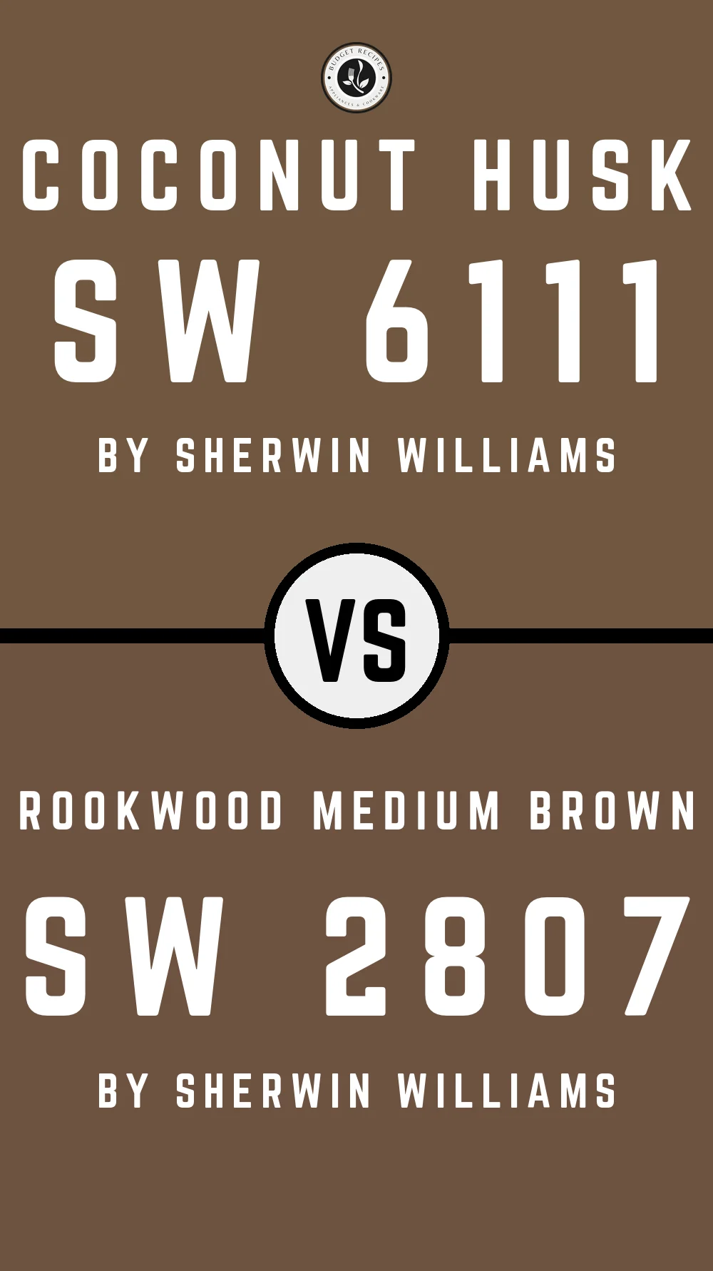 Coconut Husk SW 6111 vs Rookwood Medium Brown SW 2807