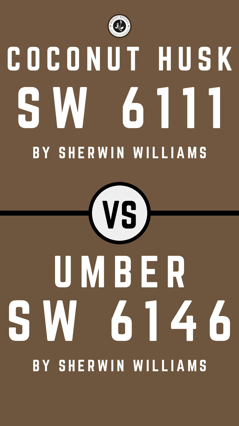 Coconut Husk SW 6111 vs Umber SW 6146