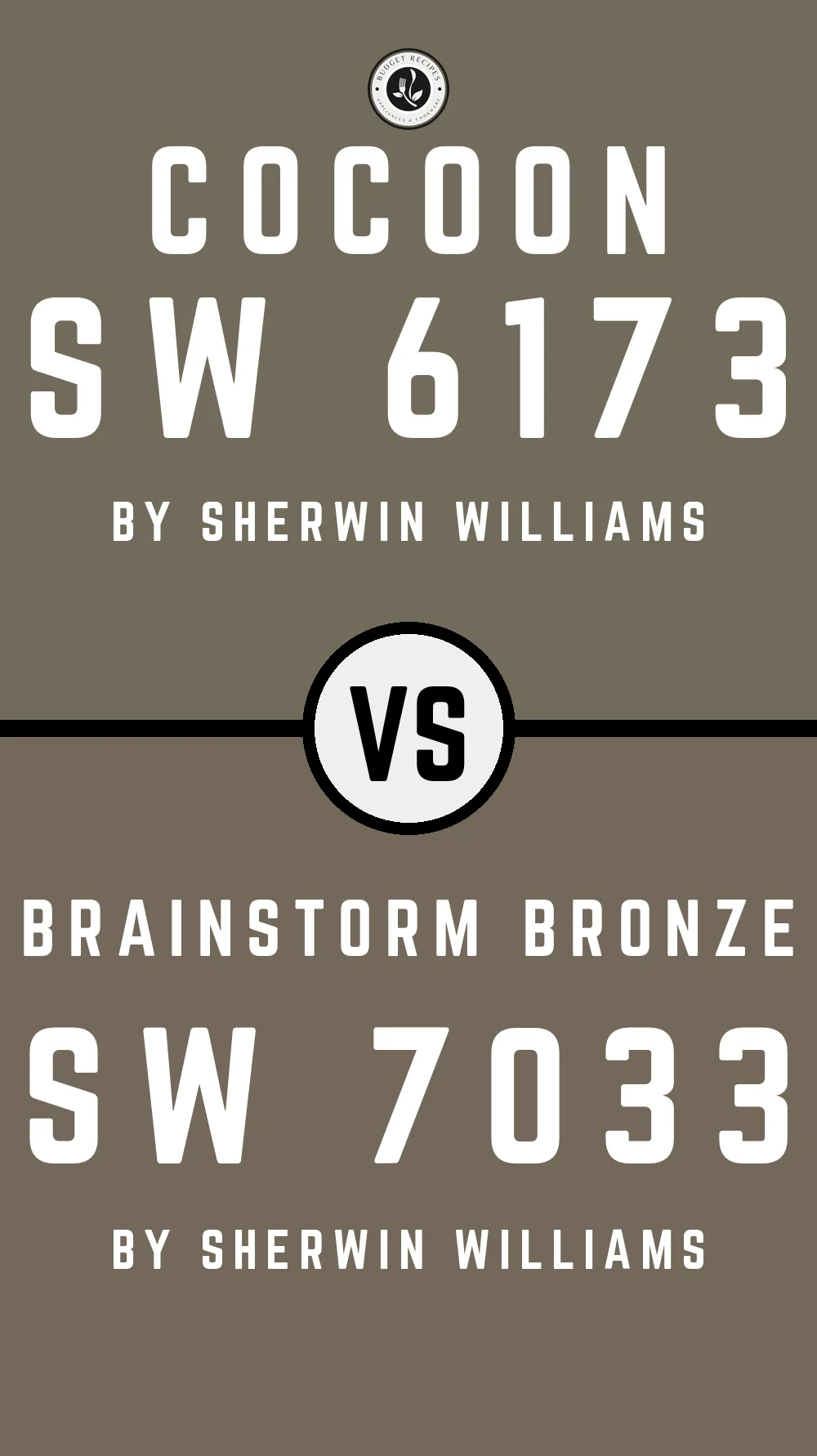 Cocoon SW 6173 vs Brainstorm Bronze SW 7033
