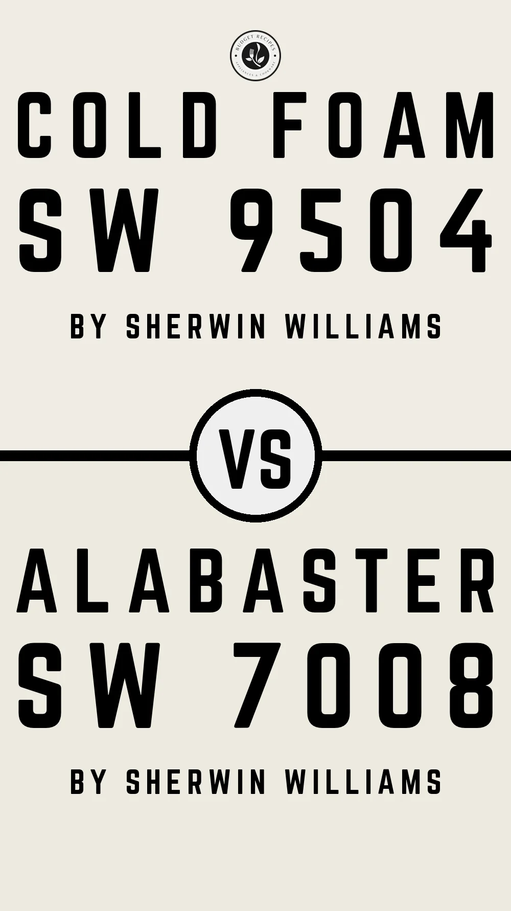 Cold Foam SW 9504 vs Alabaster SW 7008