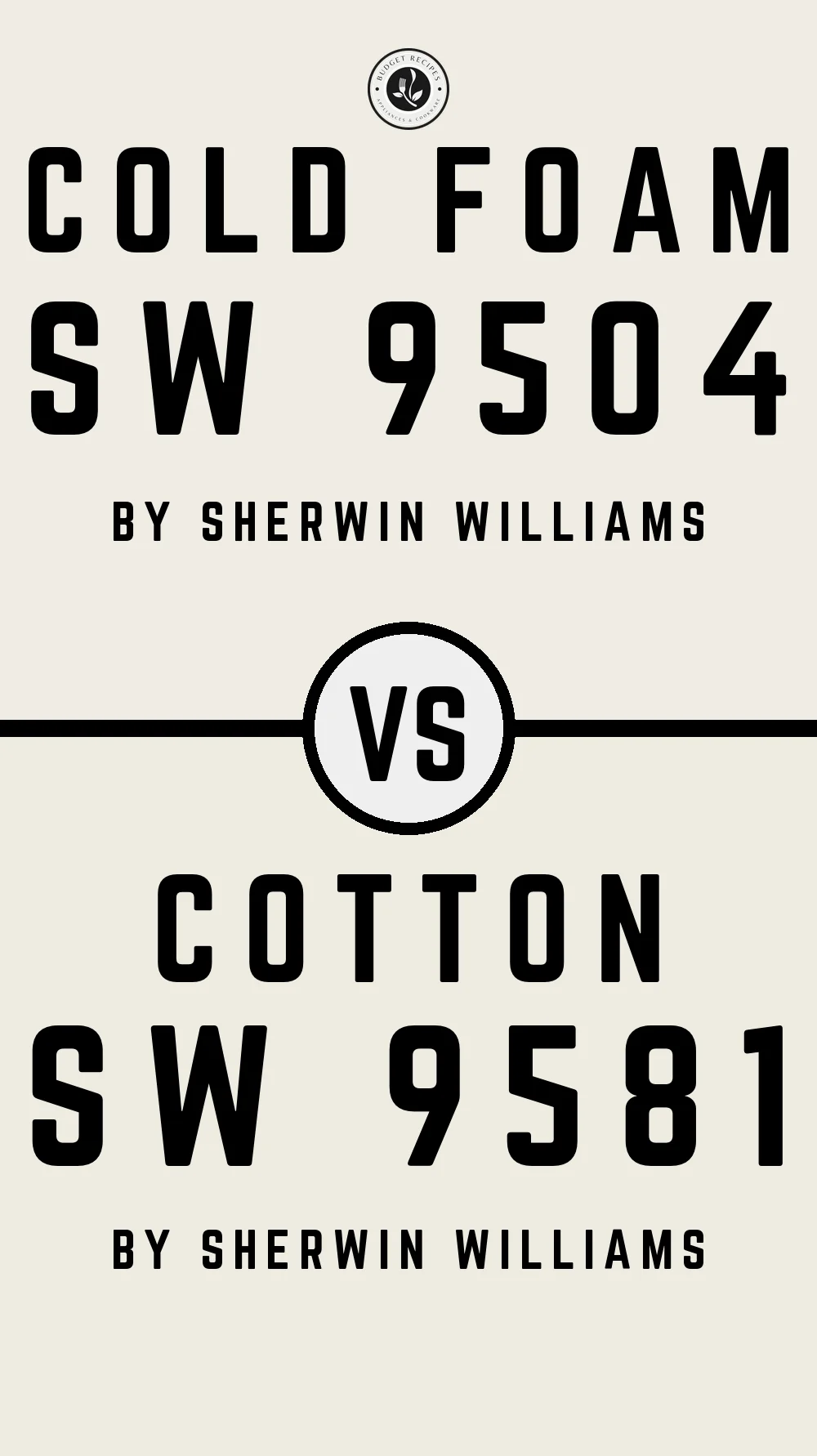 Cold Foam SW 9504 vs Cotton SW 9581