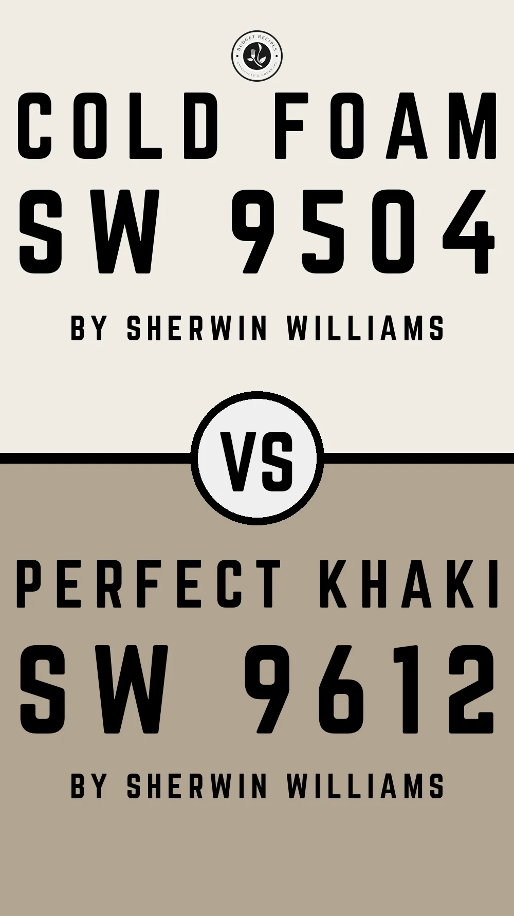 Cold Foam SW 9504 vs Perfect Khaki SW 9612