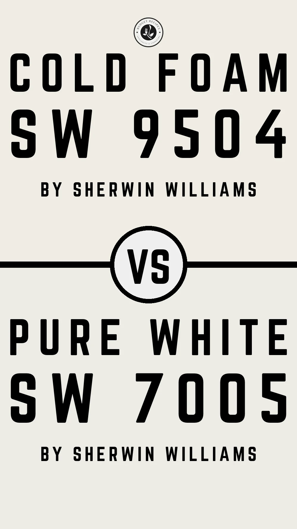 Cold Foam SW 9504 vs Pure White SW 7005
