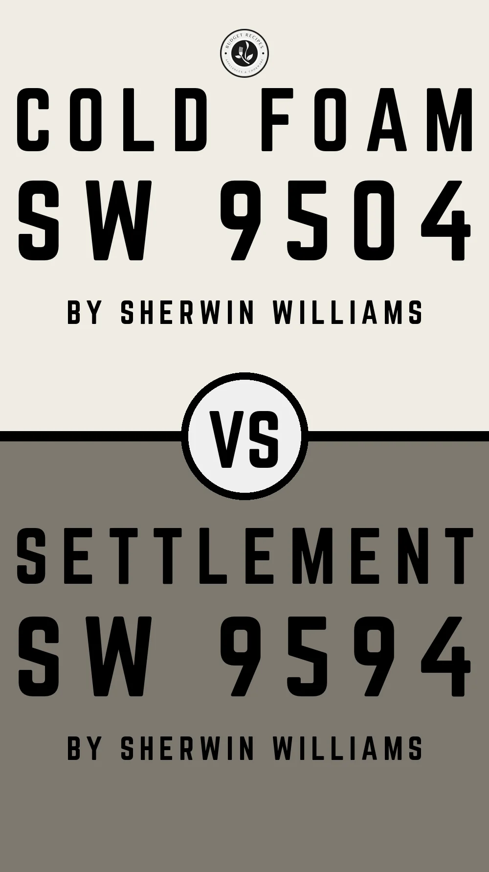 Cold Foam SW 9504 vs Settlement SW 9594