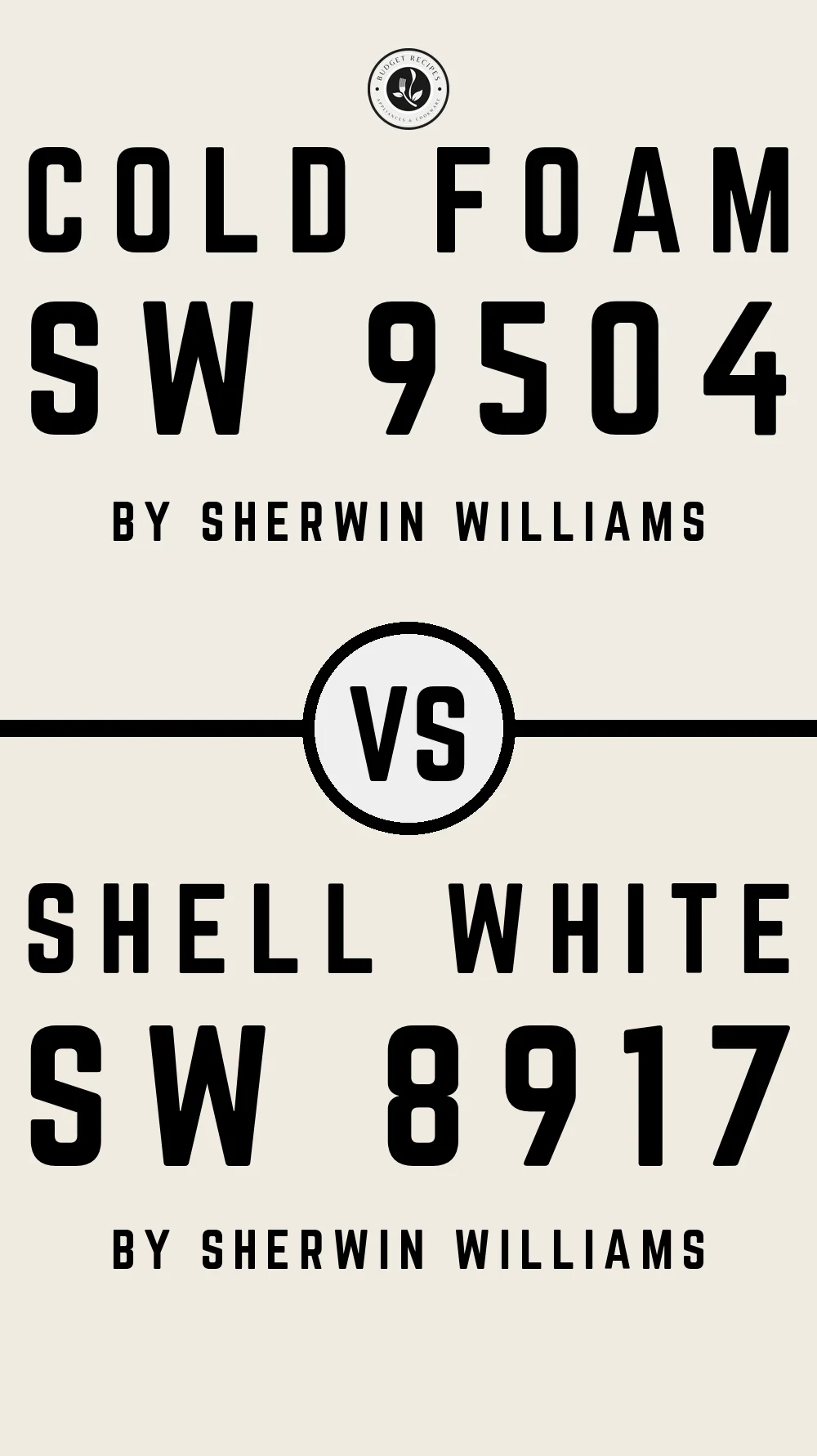 Cold Foam SW 9504 vs Shell White SW 8917
