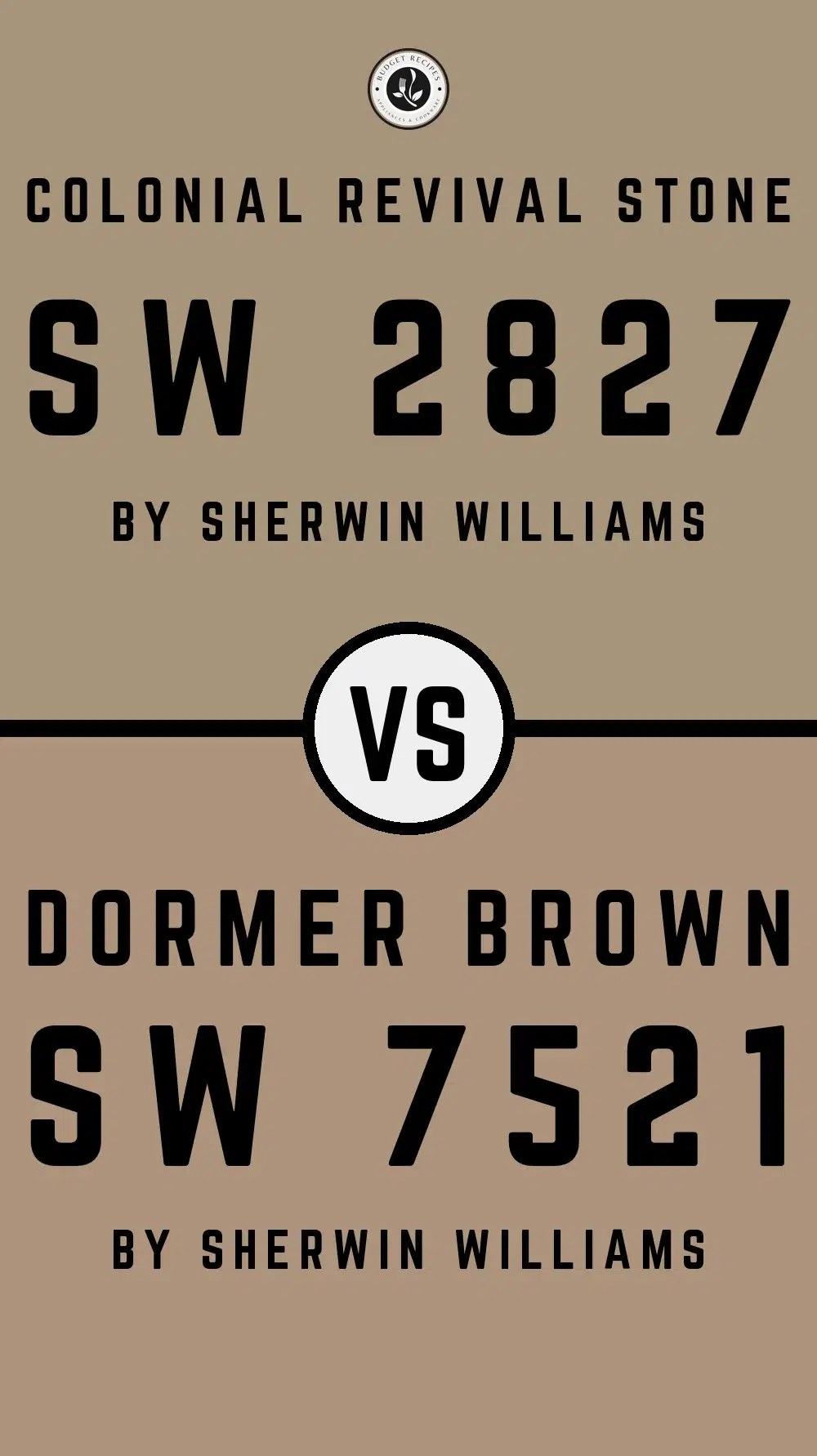 Colonial Revival Stone SW 2827 vs Dormer Brown SW 7521