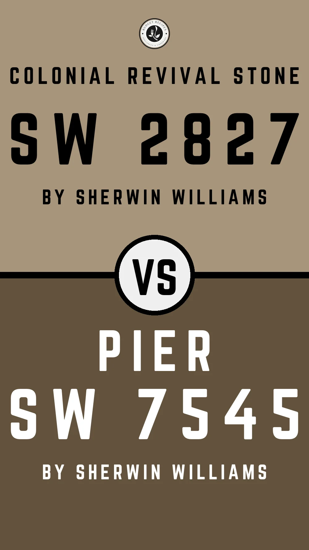 Colonial Revival Stone SW 2827 vs Pier SW 7545