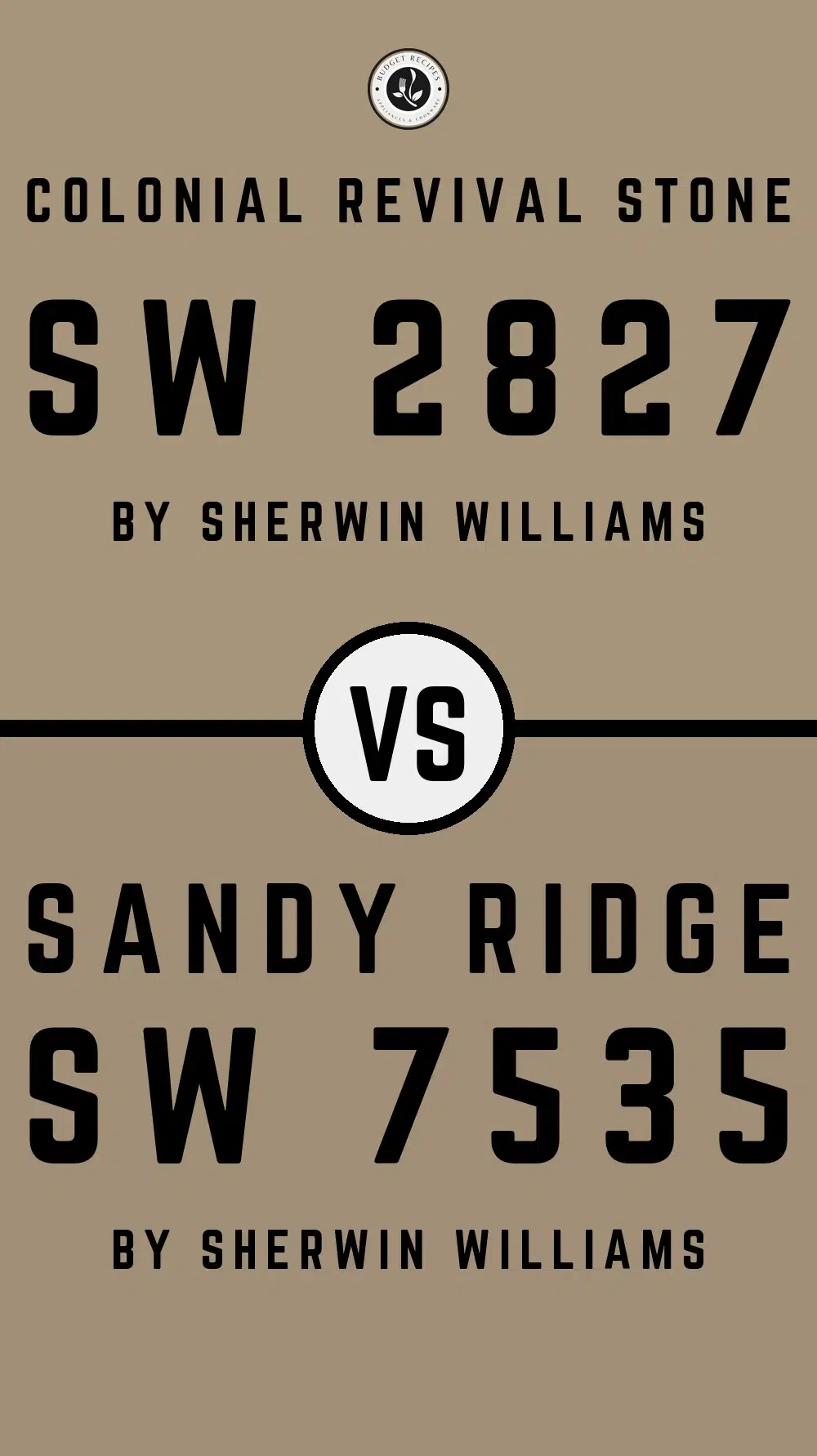 Colonial Revival Stone SW 2827 vs Sandy Ridge SW 7535
