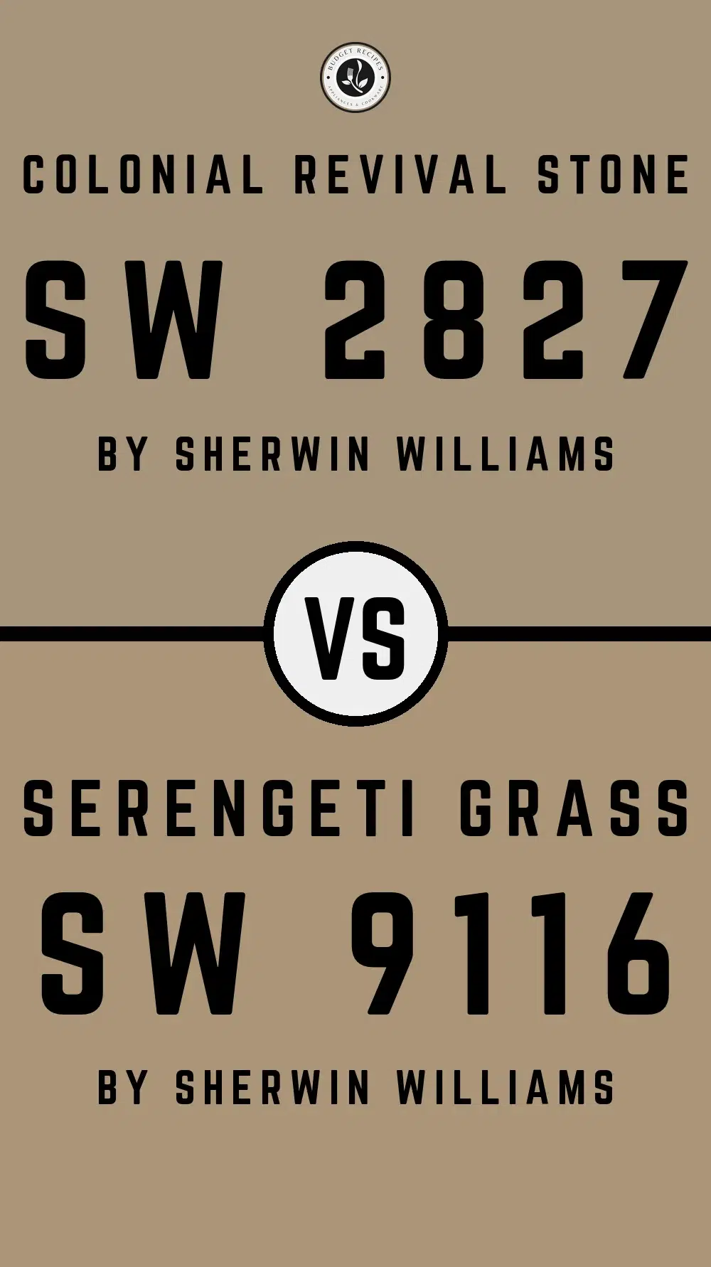 Colonial Revival Stone SW 2827 vs Serengeti Grass SW 9116