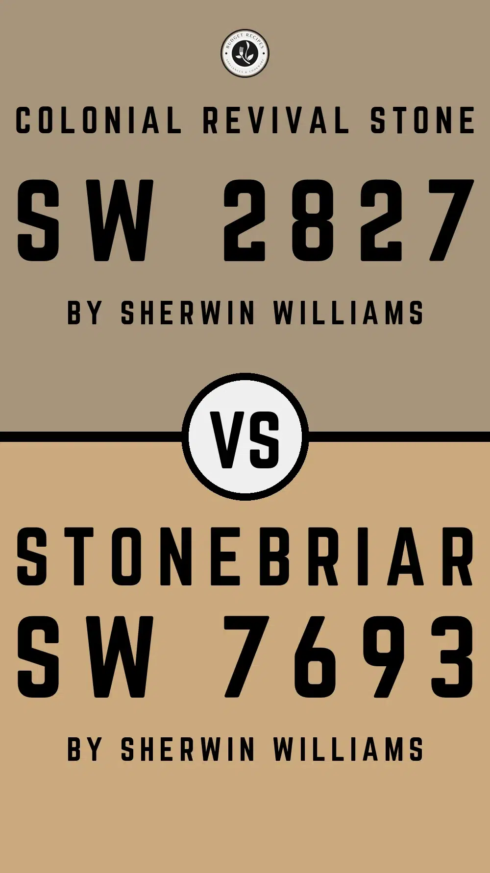 Colonial Revival Stone SW 2827 vs Stonebriar SW 7693