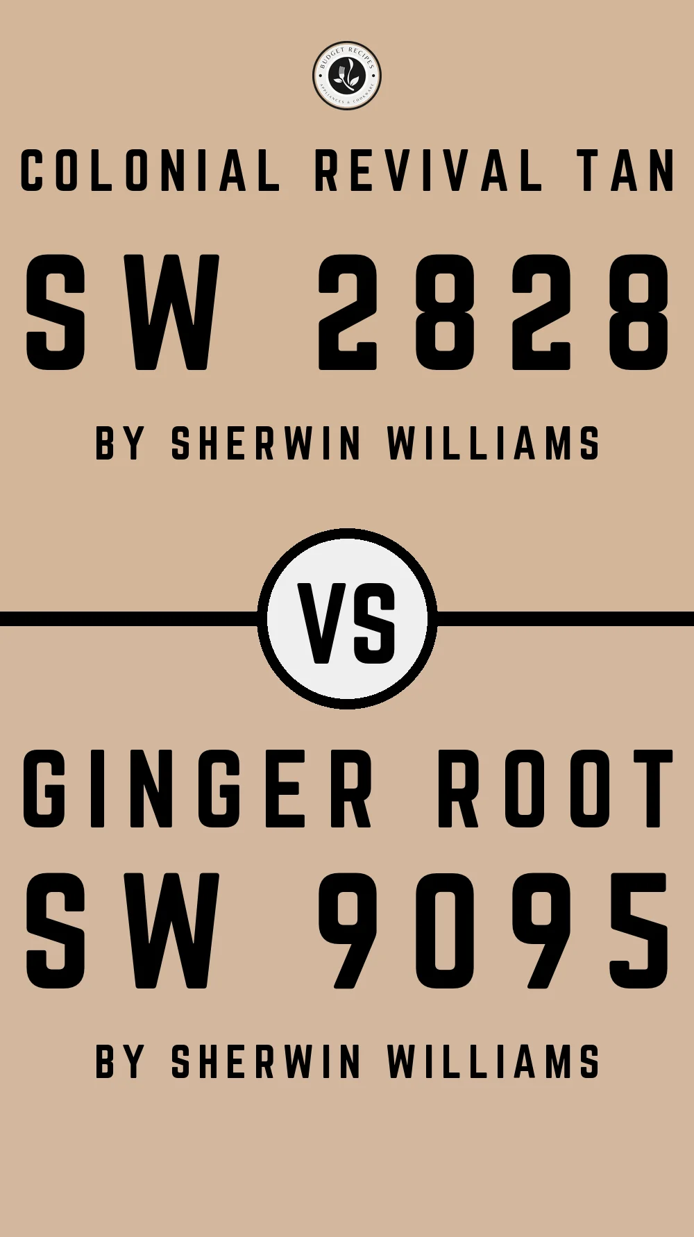 Colonial Revival Tan SW 2828 vs Ginger Root SW 9095