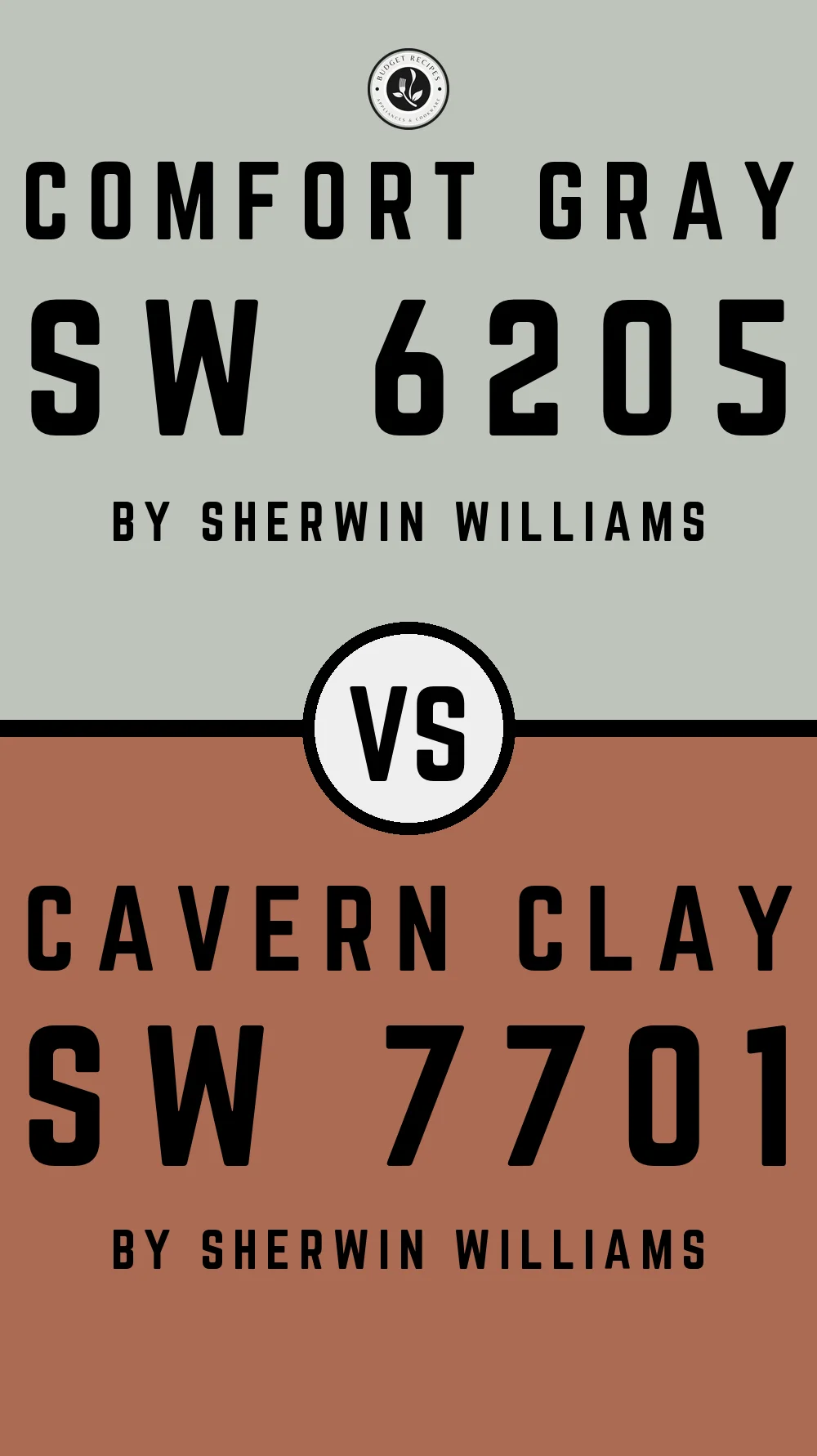 Comfort Gray by Sherwin Williams SW 6205 With Cavern Clay SW 7701