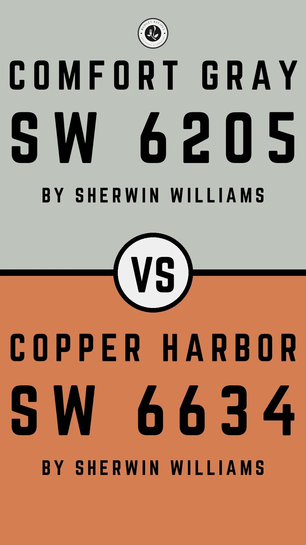 Comfort Gray by Sherwin Williams SW 6205 With Copper Harbor SW 6634