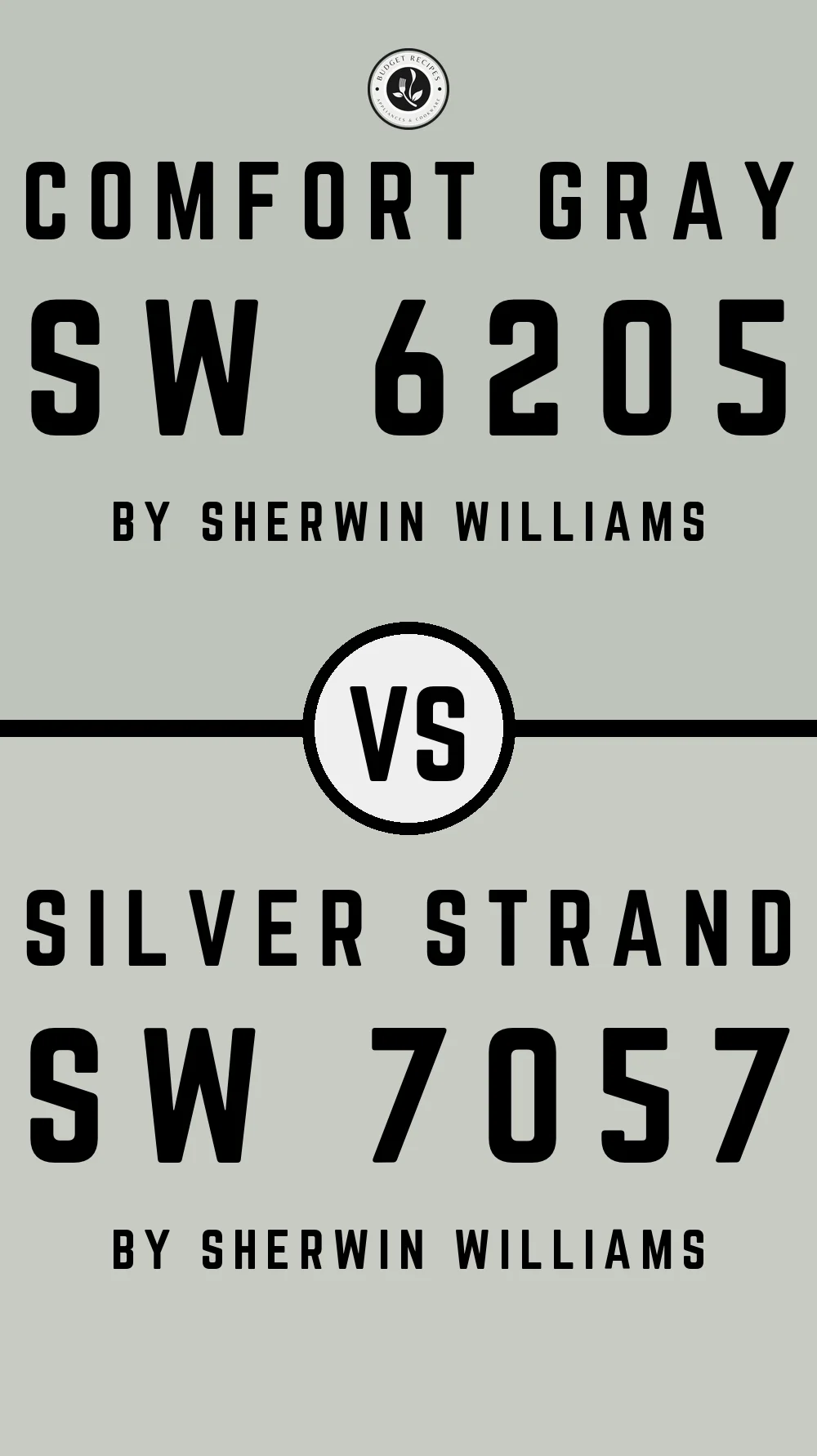 Comfort Gray by Sherwin Williams SW 6205 vs Silver Strand SW 7057