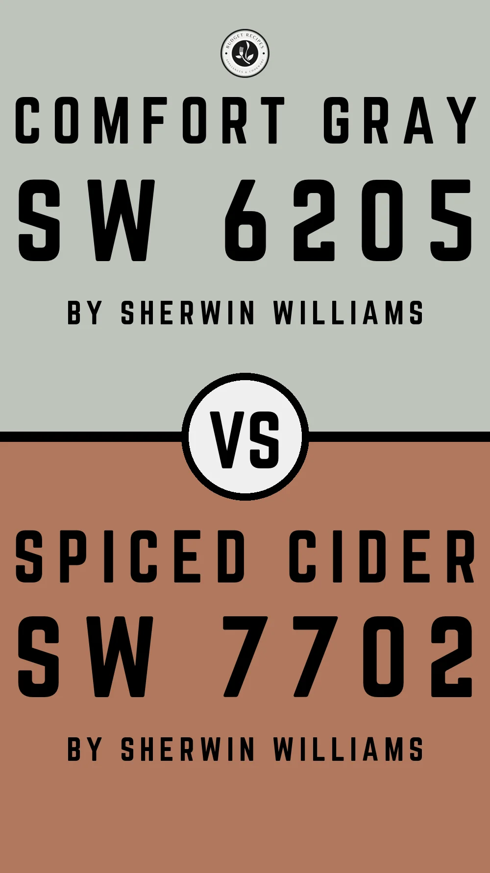 Comfort Gray by Sherwin Williams SW 6205 With Spiced Cider SW 7702