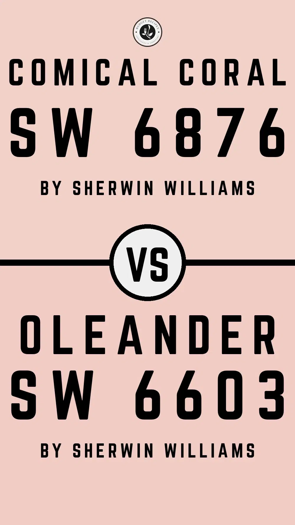 Comical Coral SW 6876 vs Oleander SW 6603