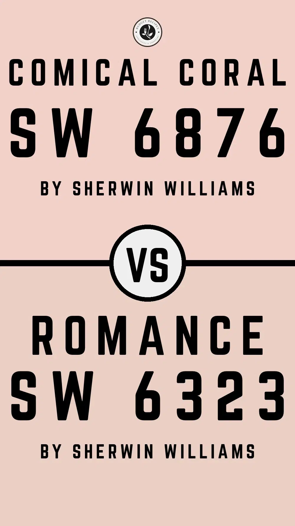 Comical Coral SW 6876 vs Romance SW 6323