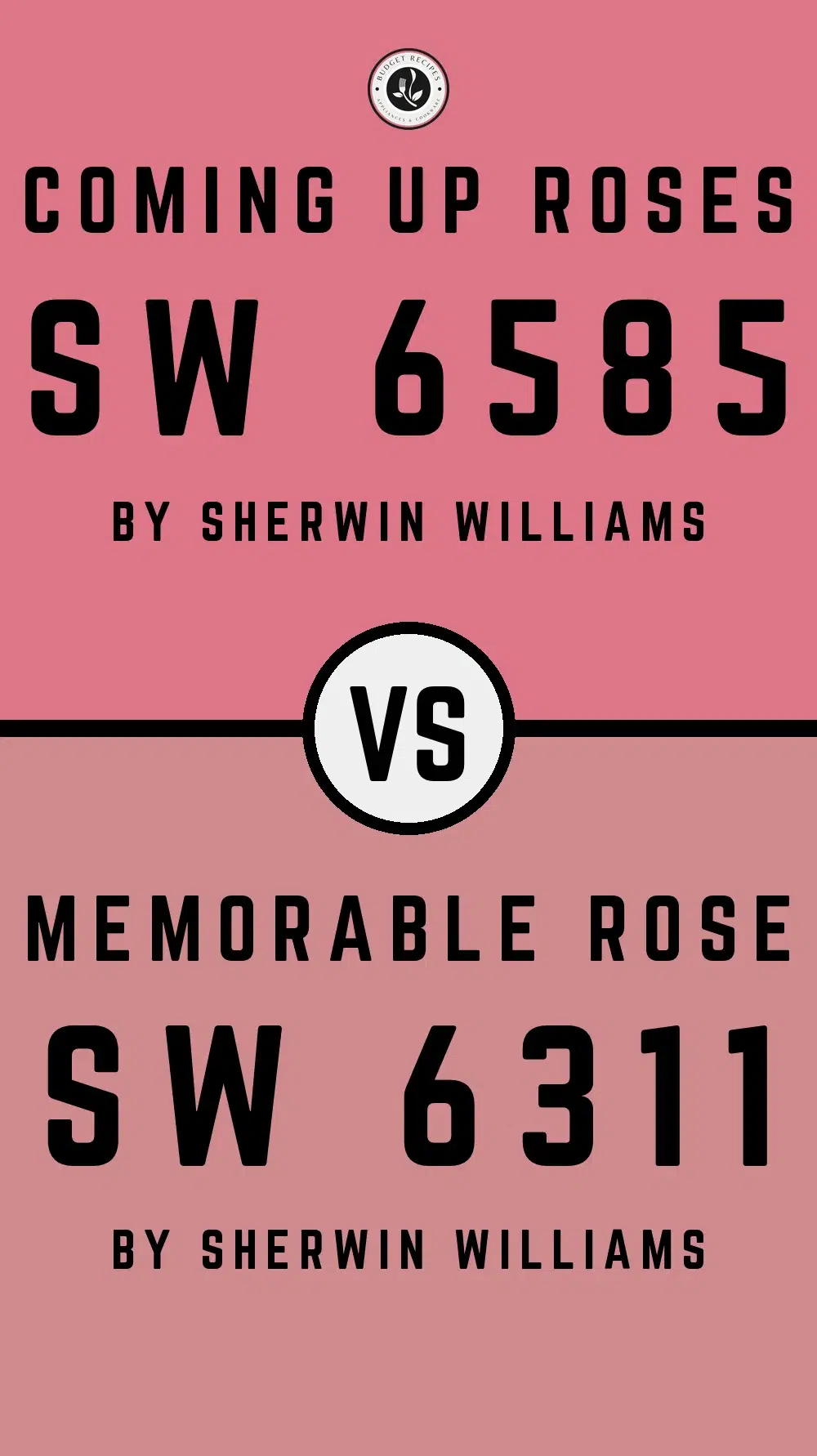 Coming Up Roses SW 6585 vs Memorable Rose SW 6311