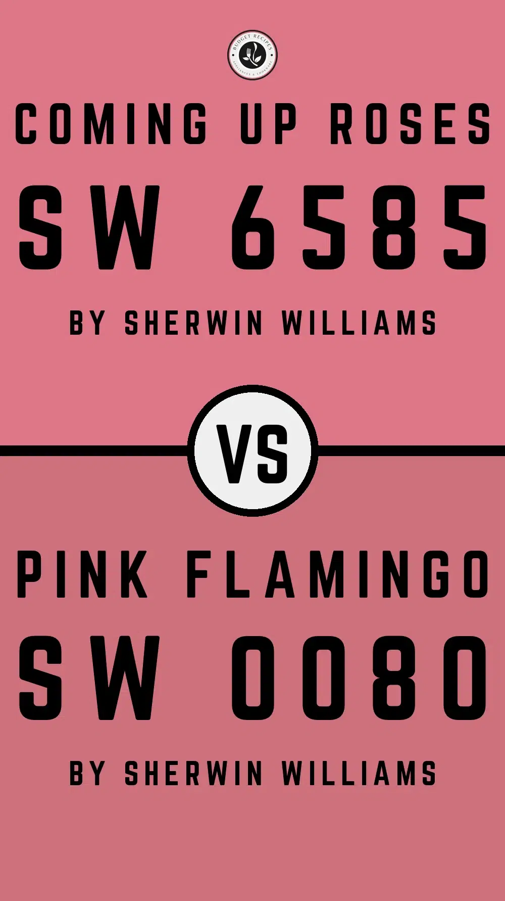 Coming Up Roses SW 6585 vs Pink Flamingo SW 0080